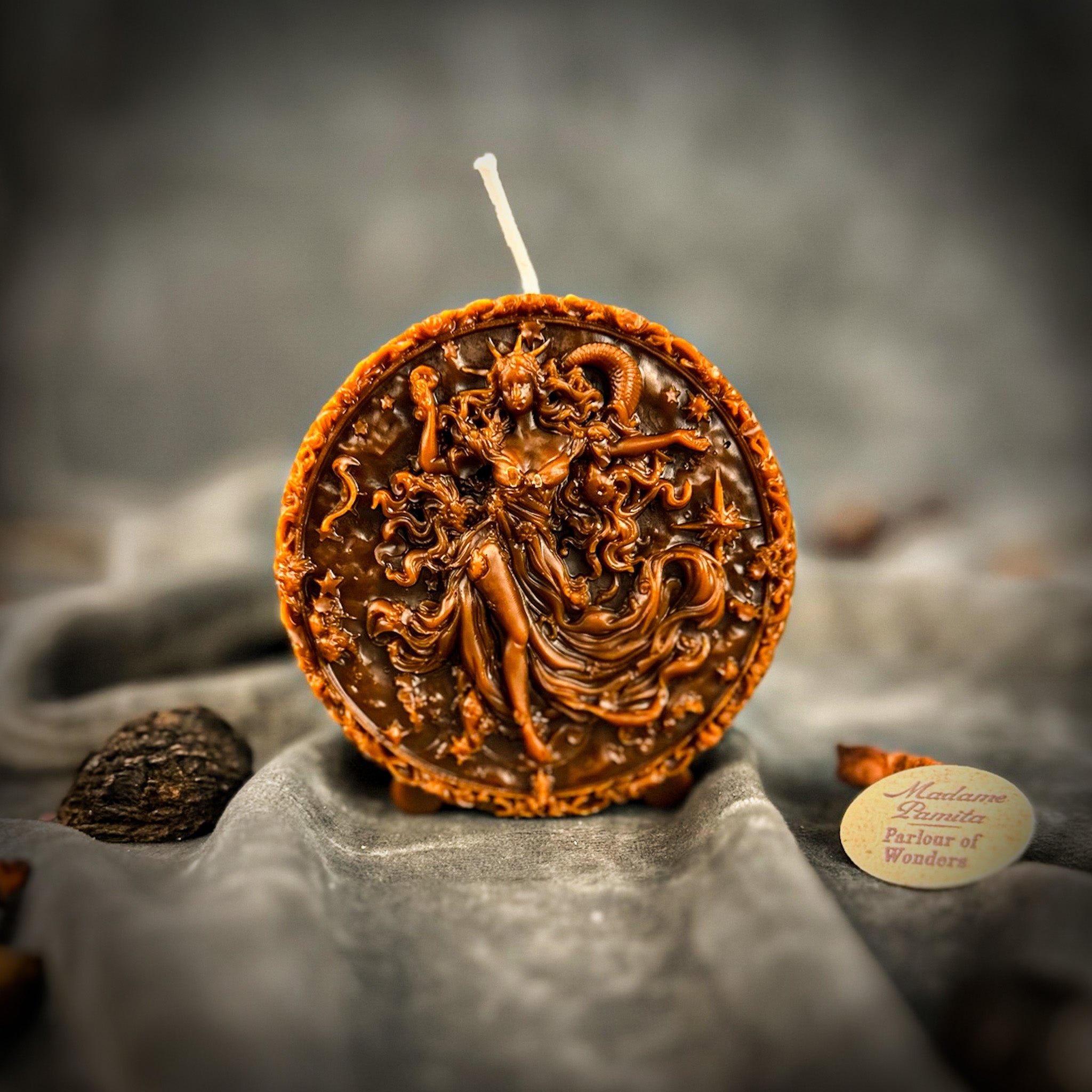 Beeswax Aquarius Water Bearer Zodiac Spell Candle - Innovation, Vision & Independence | Beeswax Candle | Wiccan Center