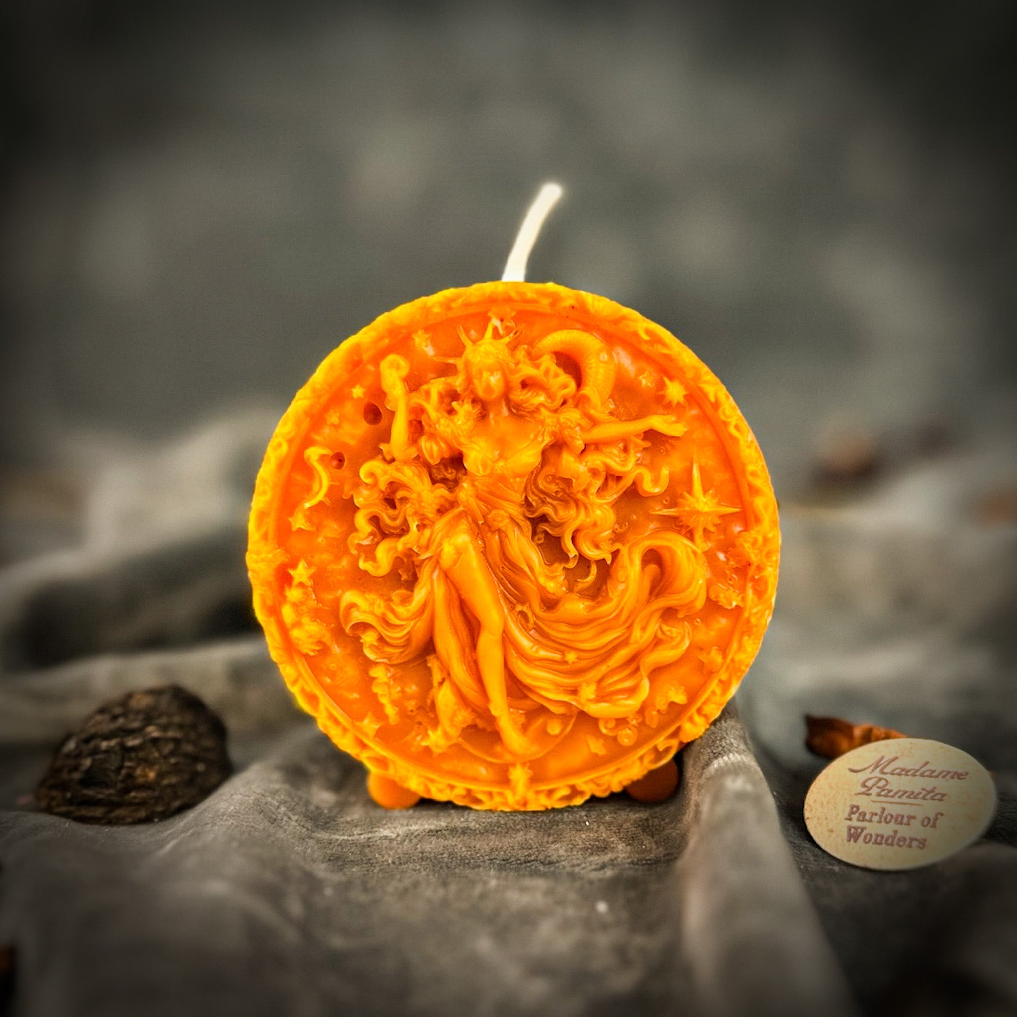 Beeswax Aquarius Water Bearer Zodiac Spell Candle - Innovation, Vision & Independence | Beeswax Candle | Wiccan Center