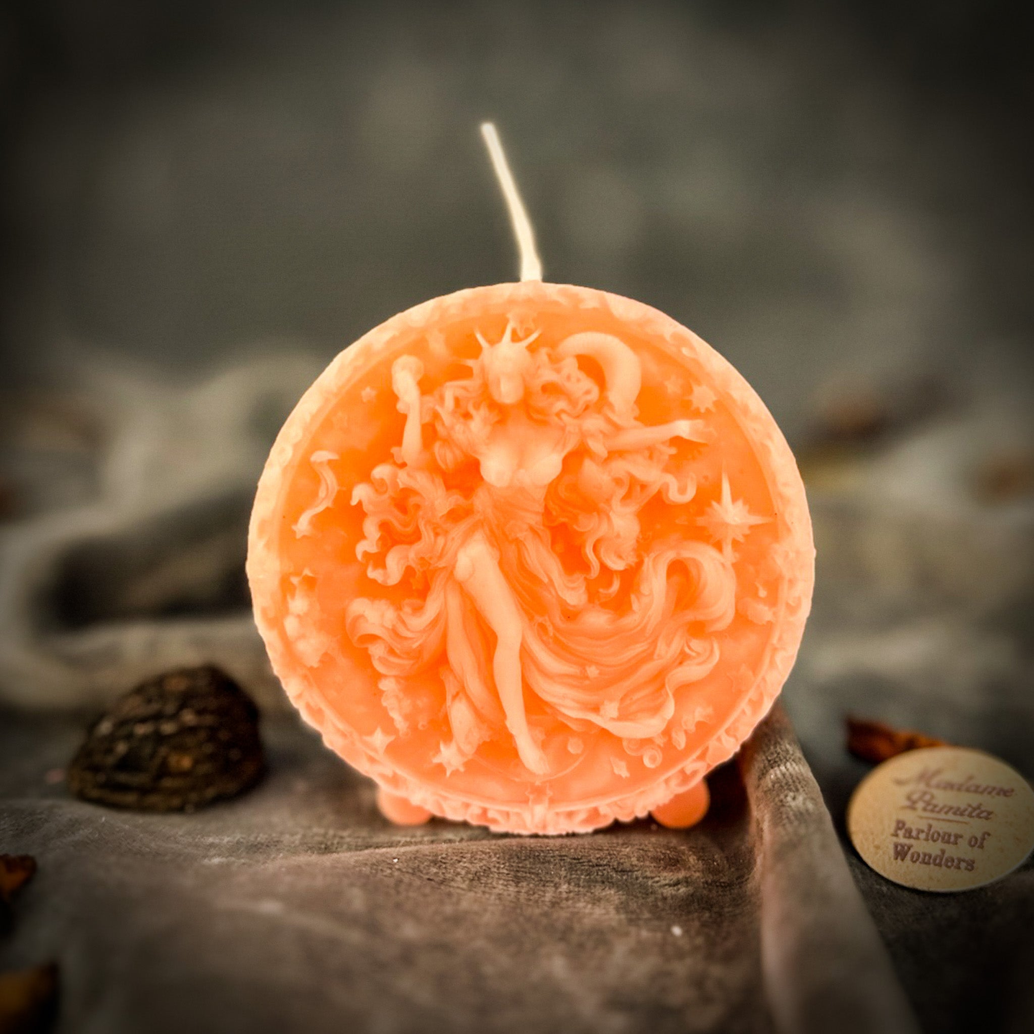 Beeswax Aquarius Water Bearer Zodiac Spell Candle - Innovation, Vision & Independence | Beeswax Candle | Wiccan Center