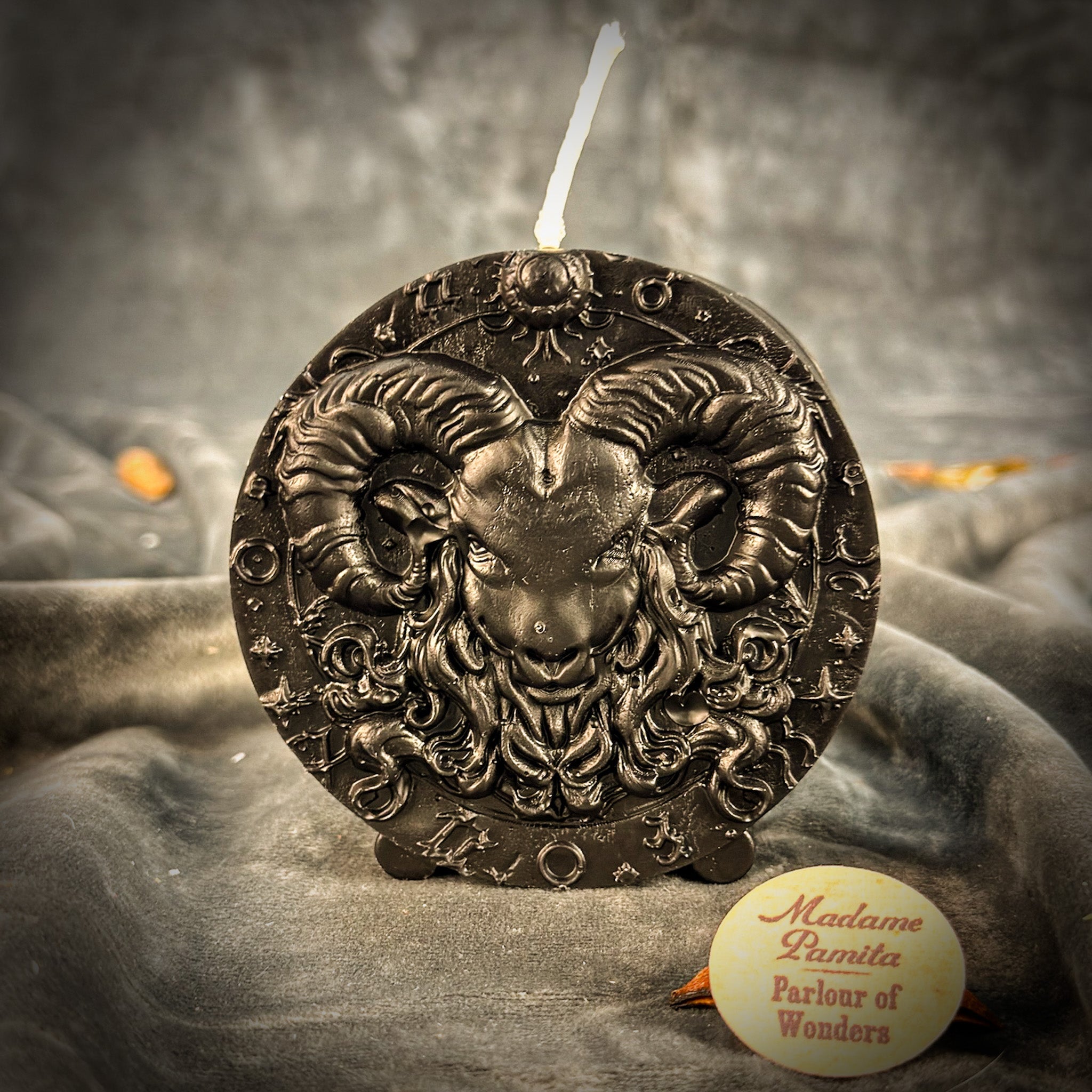 Beeswax Aries Ram Zodiac Spell Candle - Courage, Passion & Victory | Beeswax Candle | Wiccan Center