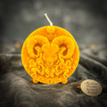 Beeswax Aries Ram Zodiac Spell Candle - Courage, Passion & Victory | Beeswax Candle | Wiccan Center