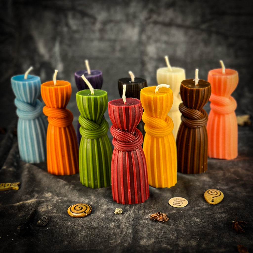 Beeswax Binding Knot Spell Candle - Strengthen Bonds & Control Harm | Beeswax Candle | Wiccan Center