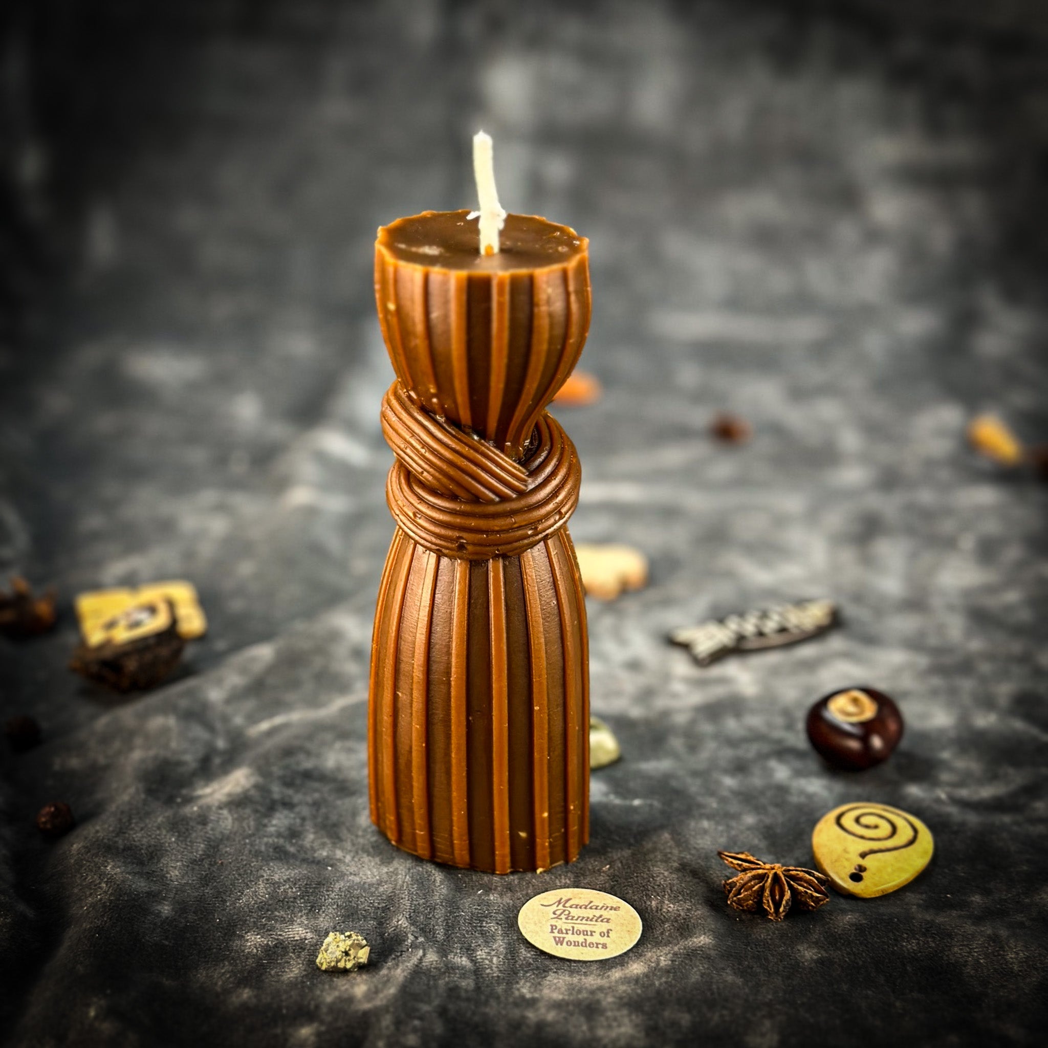 Beeswax Binding Knot Spell Candle - Strengthen Bonds & Control Harm | Beeswax Candle | Wiccan Center