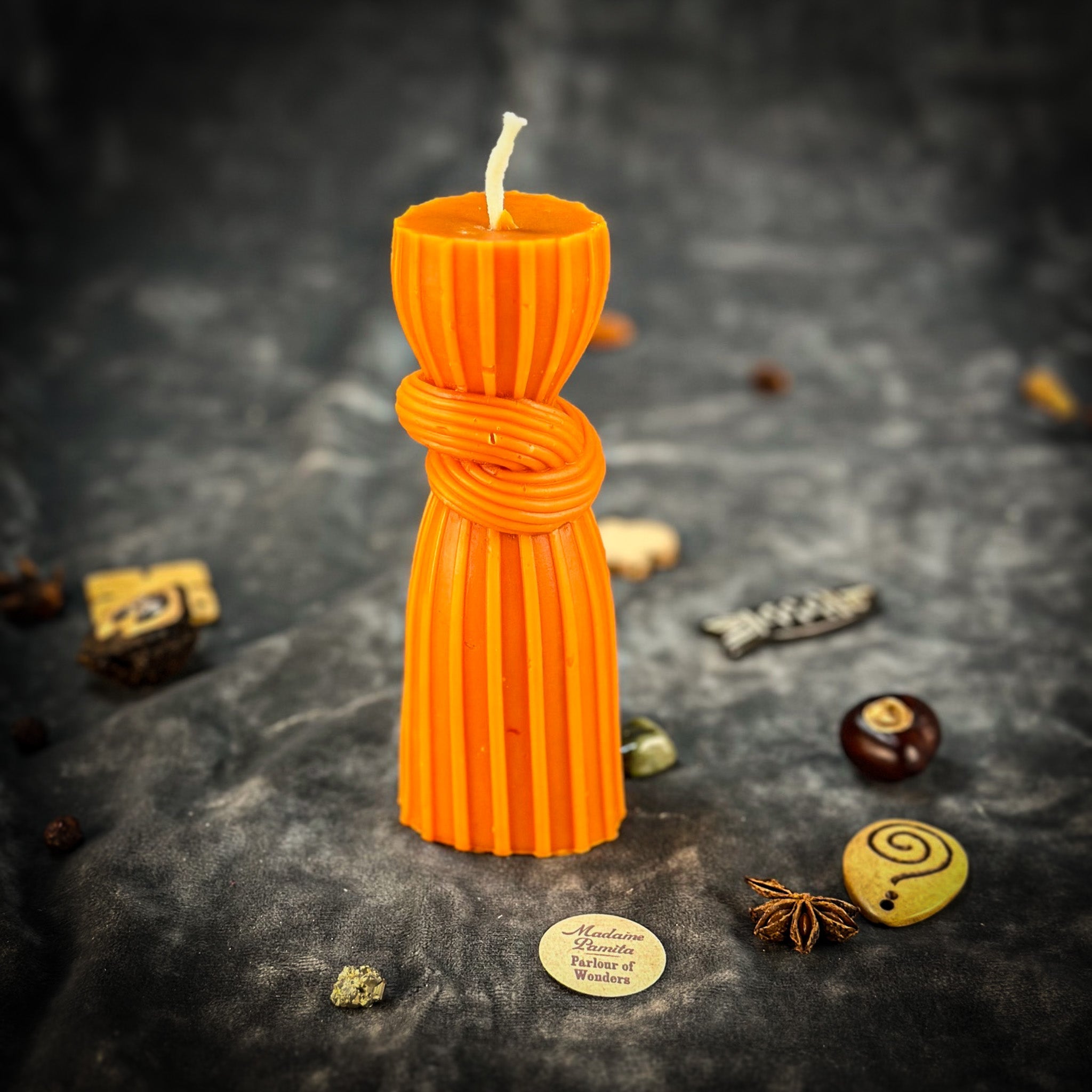 Beeswax Binding Knot Spell Candle - Strengthen Bonds & Control Harm | Beeswax Candle | Wiccan Center