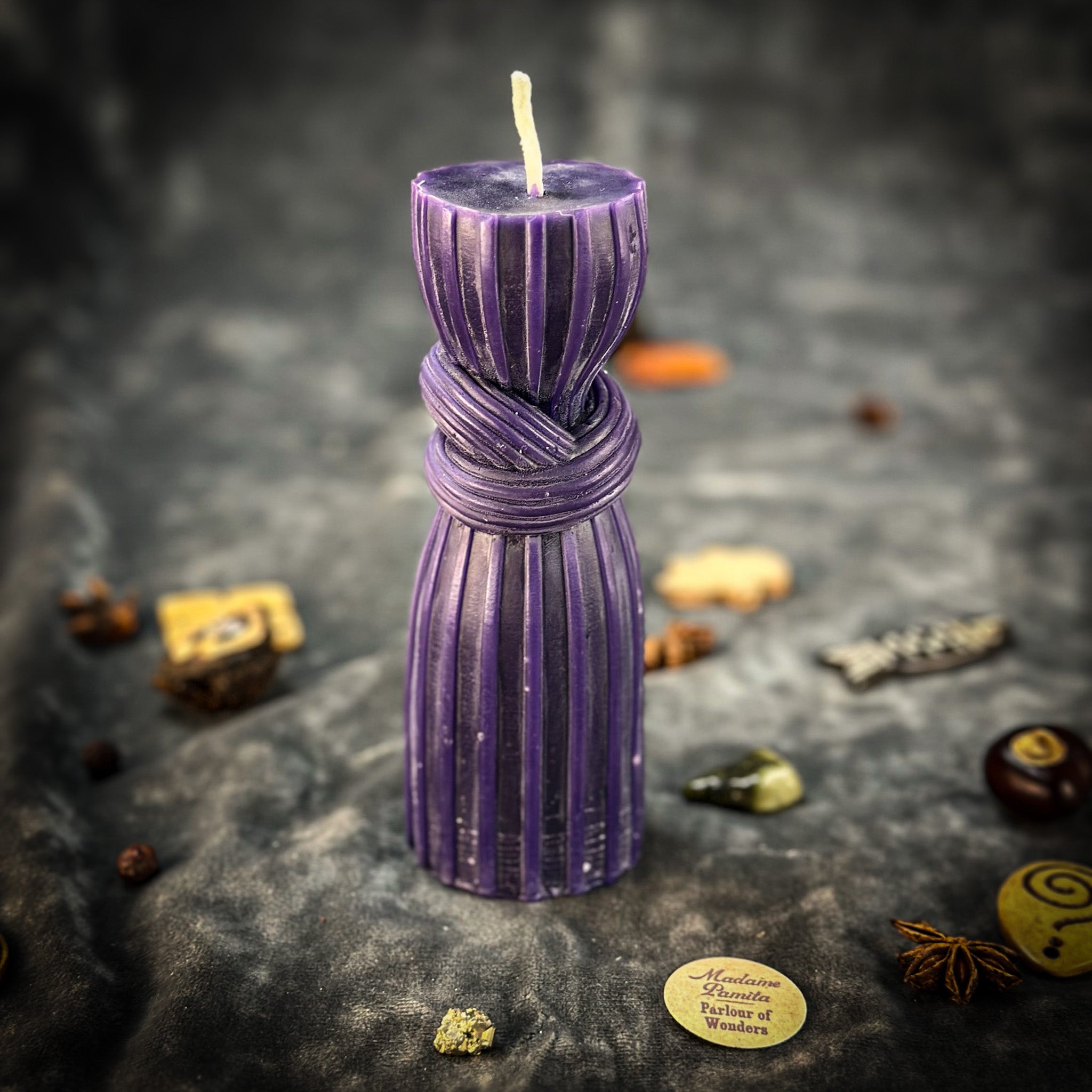 Beeswax Binding Knot Spell Candle - Strengthen Bonds & Control Harm | Beeswax Candle | Wiccan Center