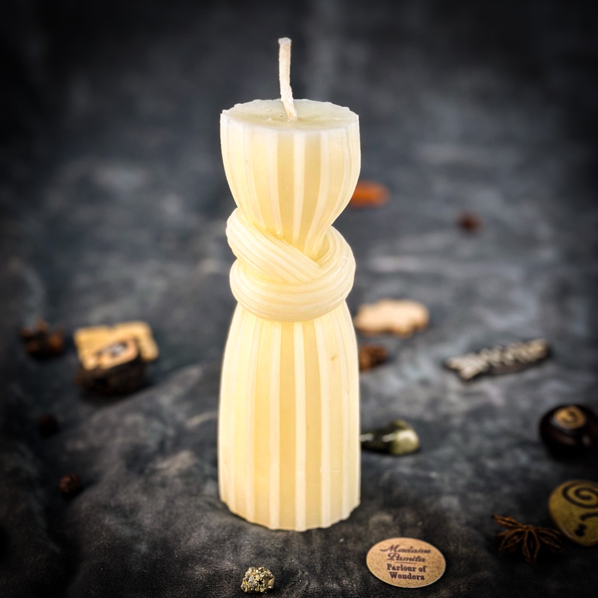 Beeswax Binding Knot Spell Candle - Strengthen Bonds & Control Harm | Beeswax Candle | Wiccan Center