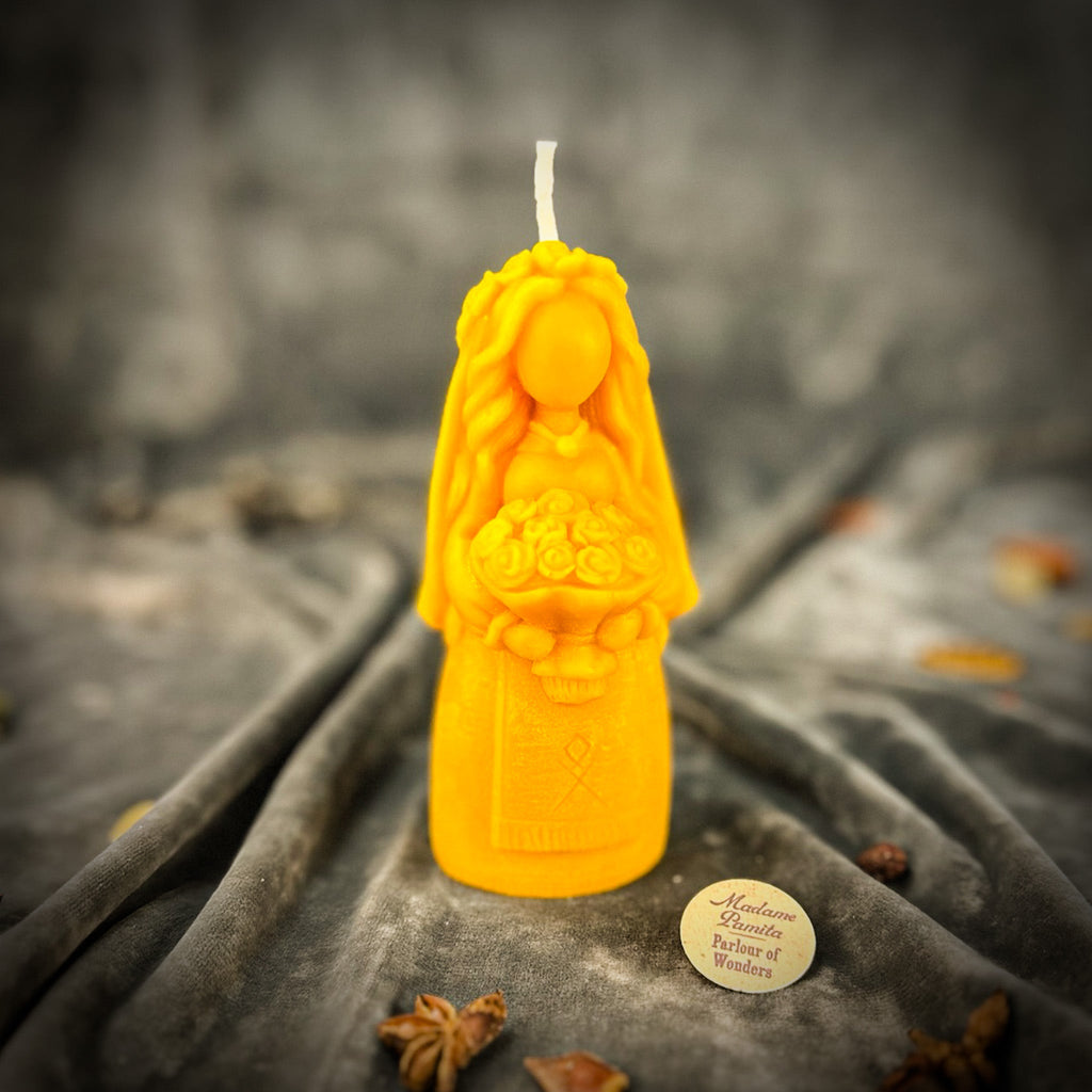 Beeswax Lada Motanka Spell Candle - Ancestral Blessings, Love & Protection | Beeswax Candle | Wiccan Center