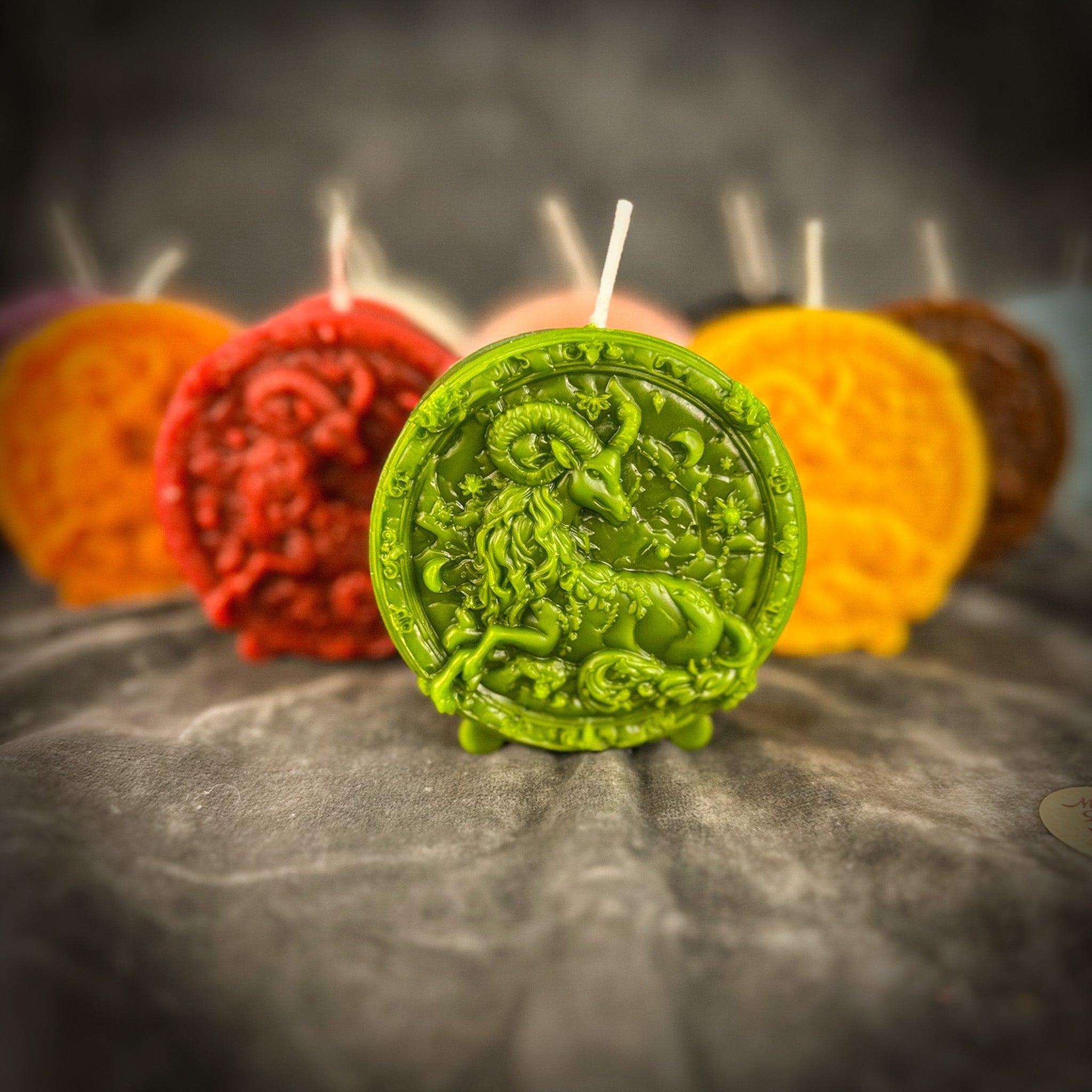 Beeswax Capricorn Goat Zodiac Spell Candle - Ambition, Discipline & Success | Beeswax Candle | Wiccan Center