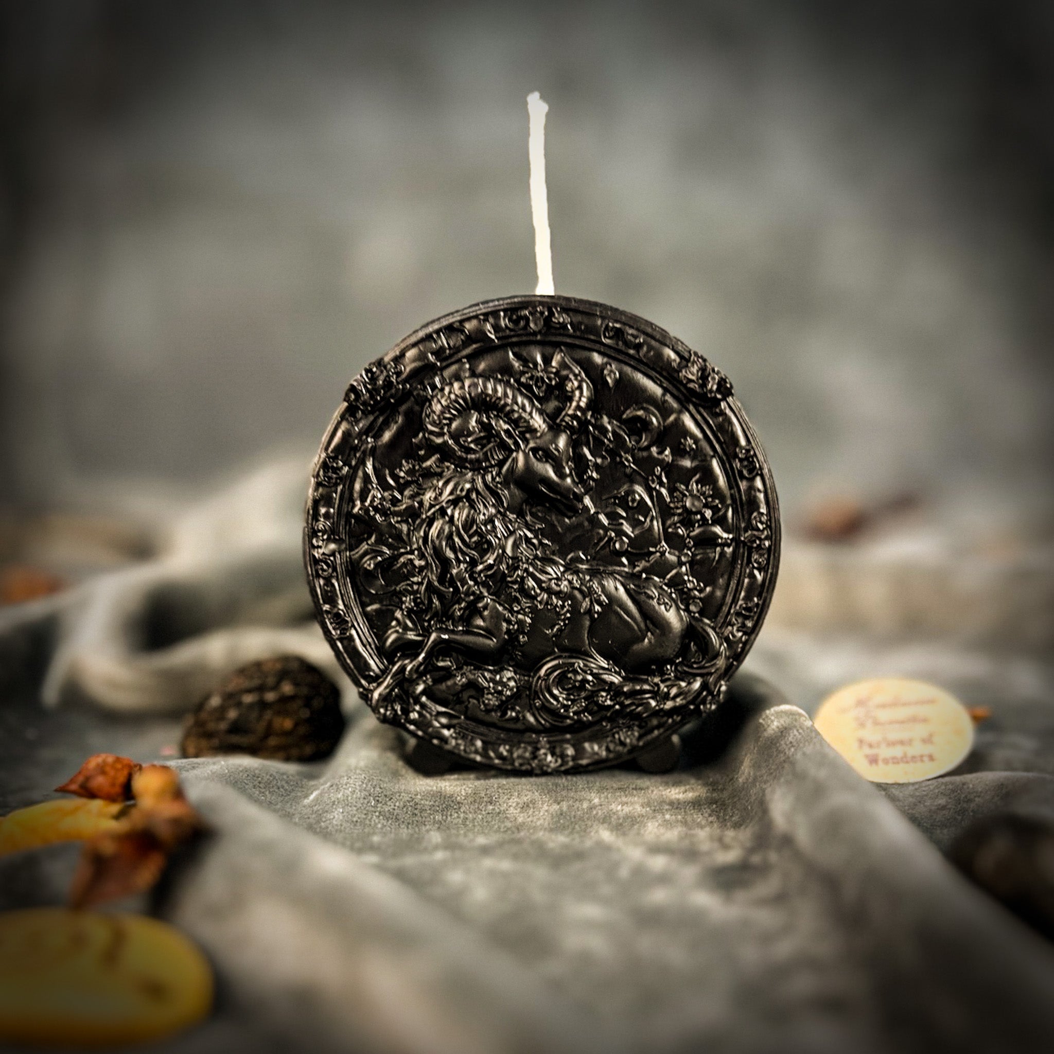 Beeswax Capricorn Goat Zodiac Spell Candle - Ambition, Discipline & Success | Beeswax Candle | Wiccan Center