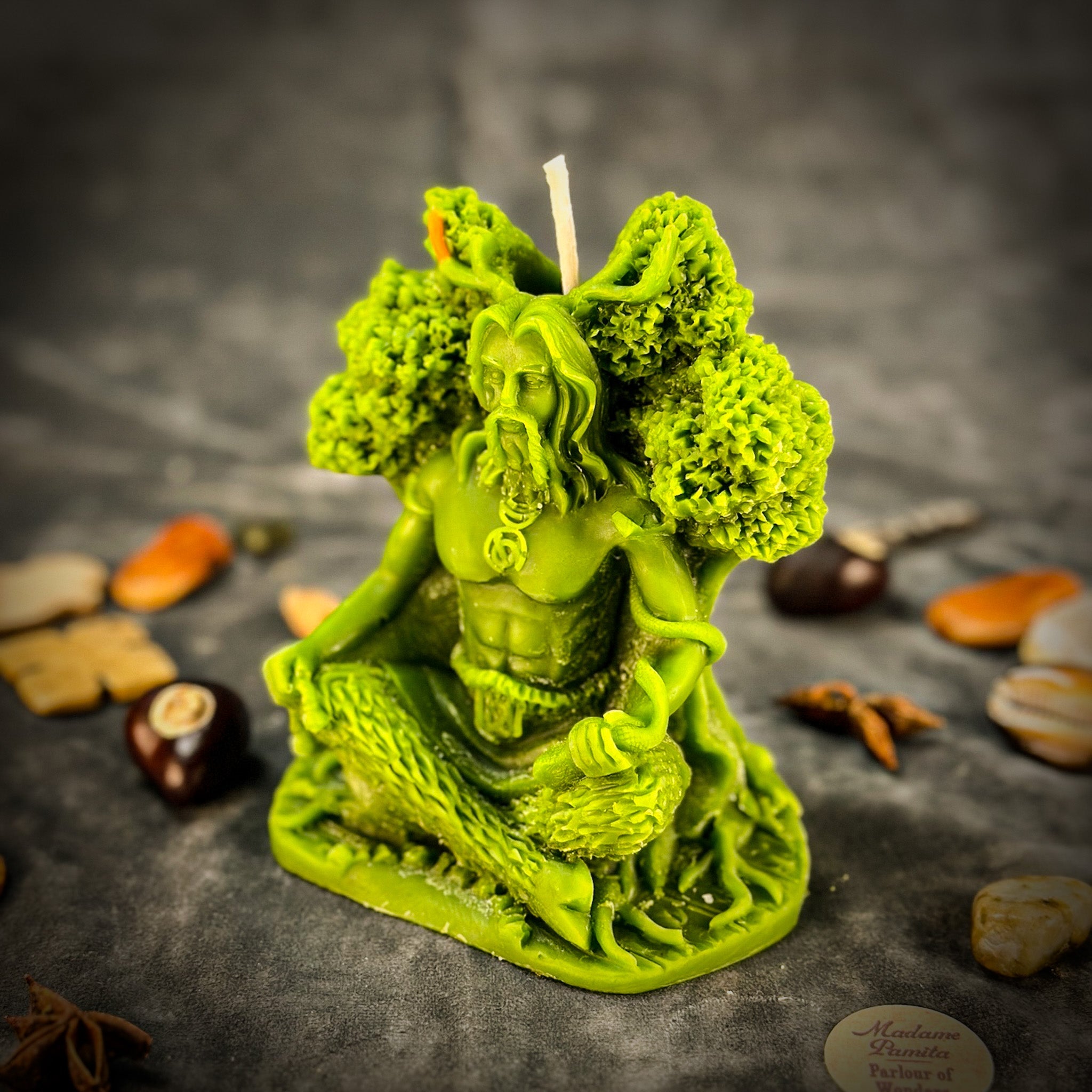 Beeswax Horned God Spell Candle - Cernunnos Nature Magic & Fertility | Beeswax Candle | Wiccan Center