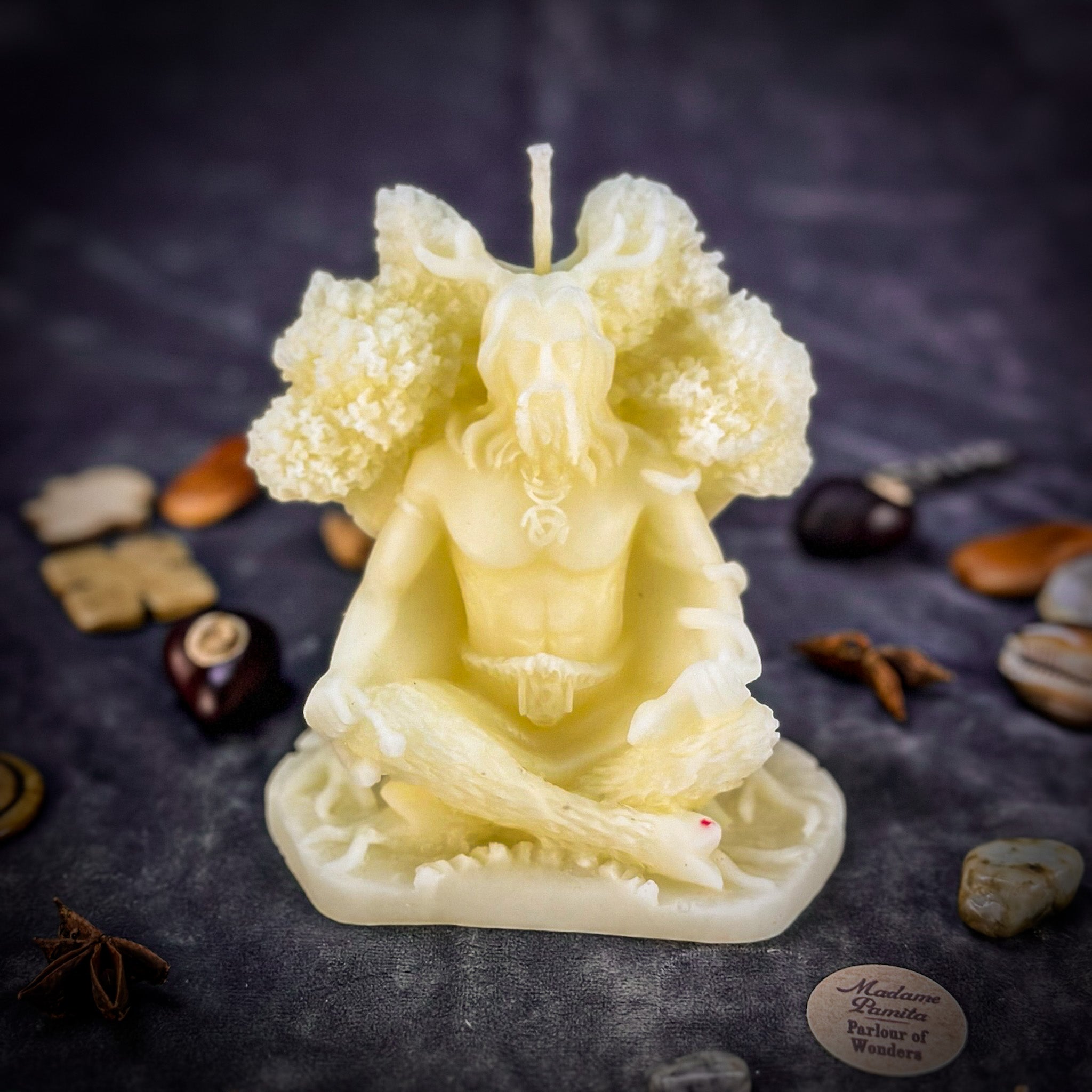 Beeswax Horned God Spell Candle - Cernunnos Nature Magic & Fertility | Beeswax Candle | Wiccan Center