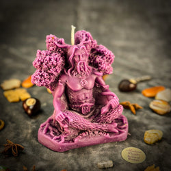 Beeswax Horned God Spell Candle - Cernunnos Nature Magic & Fertility | Beeswax Candle | Wiccan Center