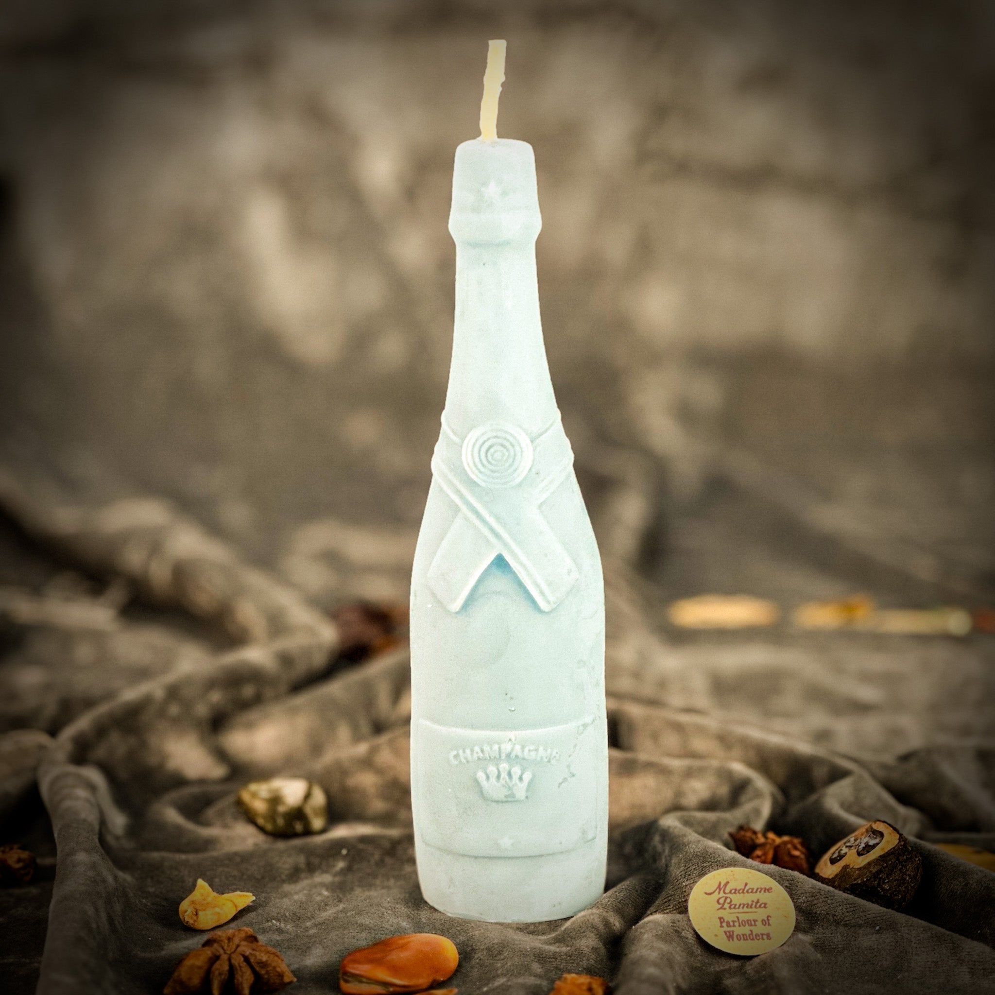 Beeswax Champagne Celebration Spell Candle - Success & Luxury Manifestation | Beeswax Candle | Wiccan Center