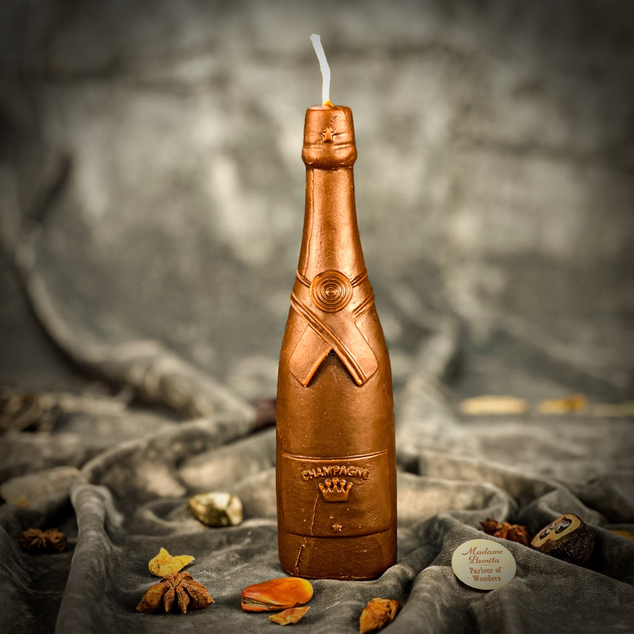 Beeswax Champagne Celebration Spell Candle - Success & Luxury Manifestation | Beeswax Candle | Wiccan Center
