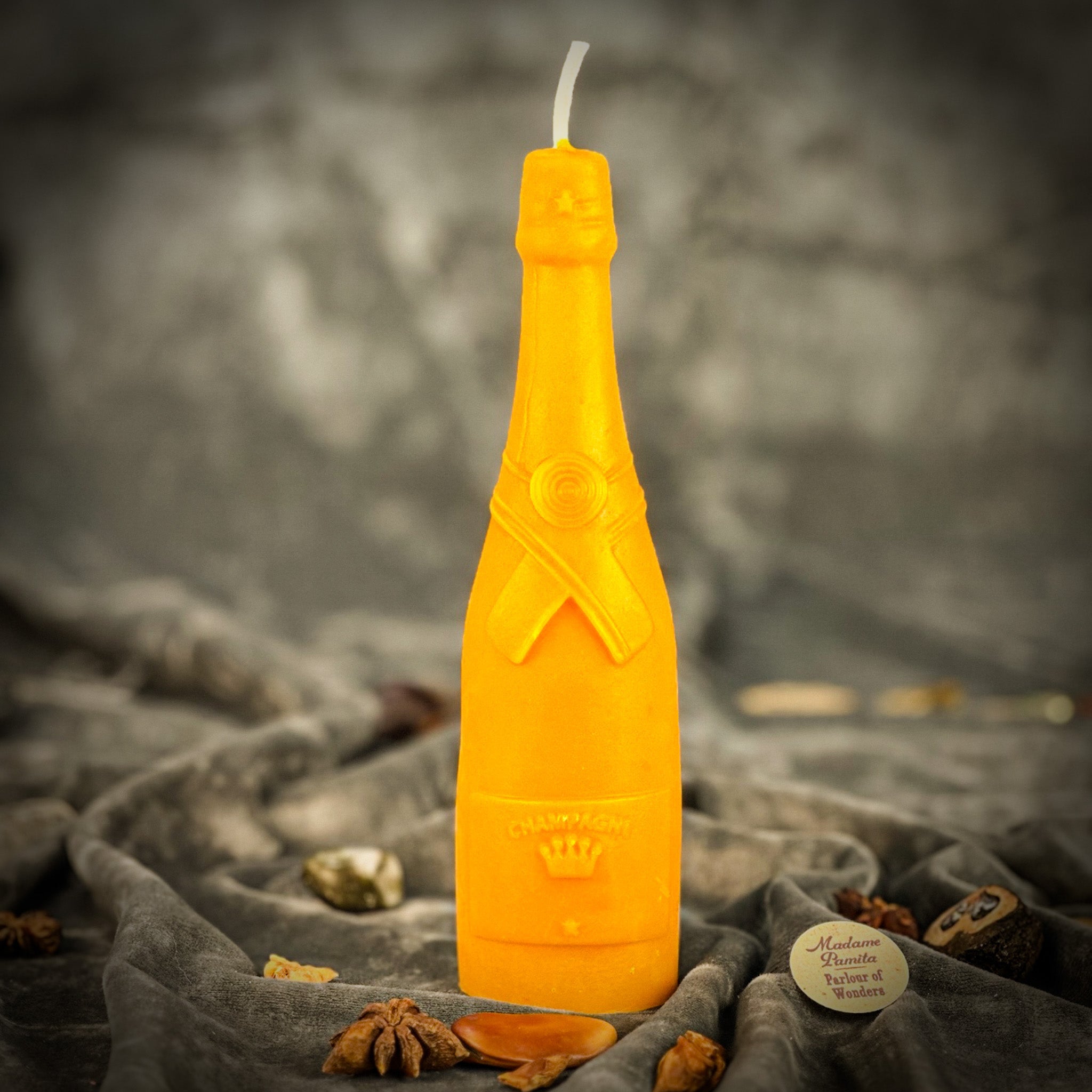 Beeswax Champagne Celebration Spell Candle - Success & Luxury Manifestation | Beeswax Candle | Wiccan Center