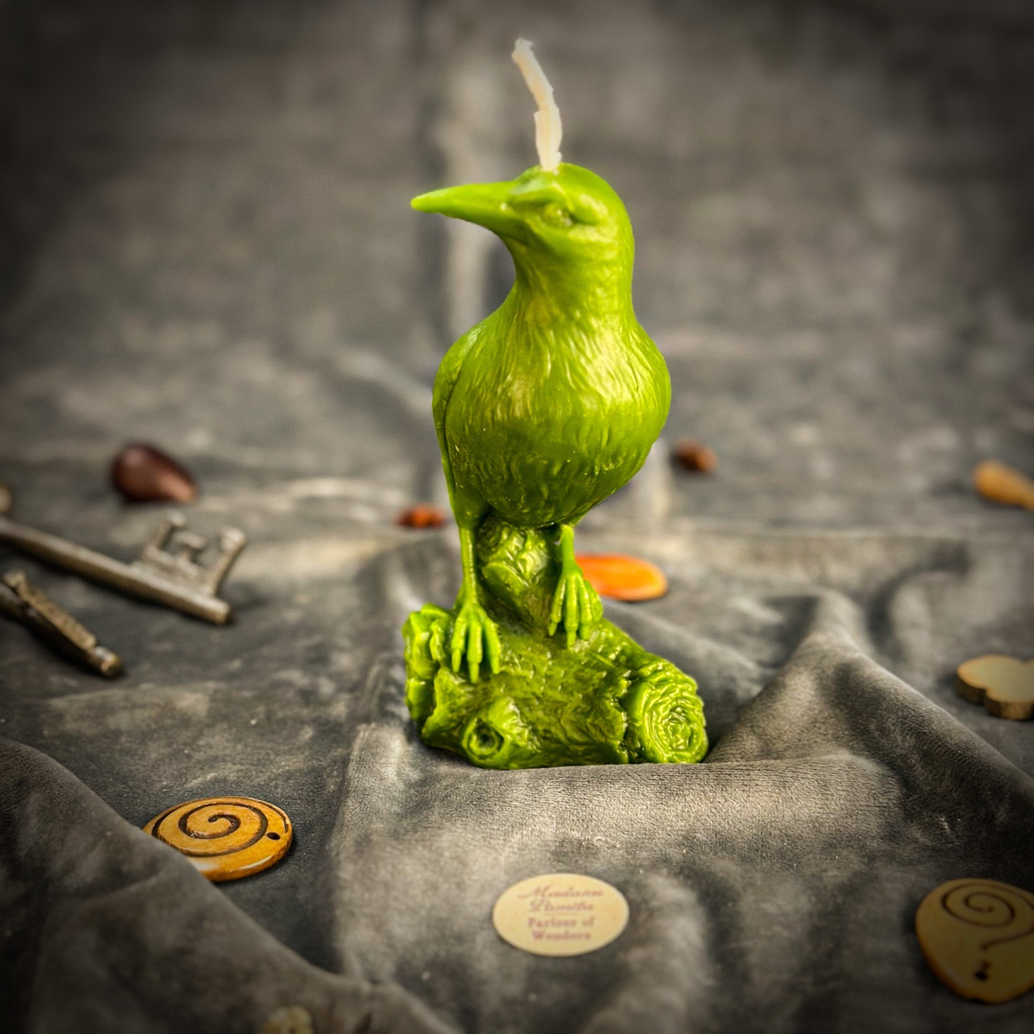 Beeswax Raven Magic Spell Candle - Intelligence & Spirit World Connection | Beeswax Candle | Wiccan Center