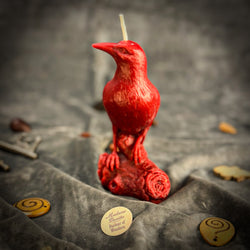 Beeswax Raven Magic Spell Candle - Intelligence & Spirit World Connection | Beeswax Candle | Wiccan Center