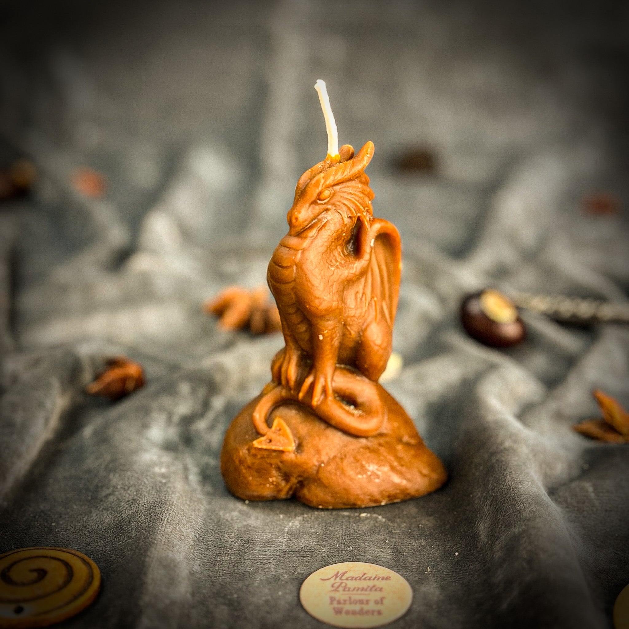 Beeswax Dragon of Protection Spell Candle - Guardian Magic, Power & Defense | Beeswax Candle | Wiccan Center