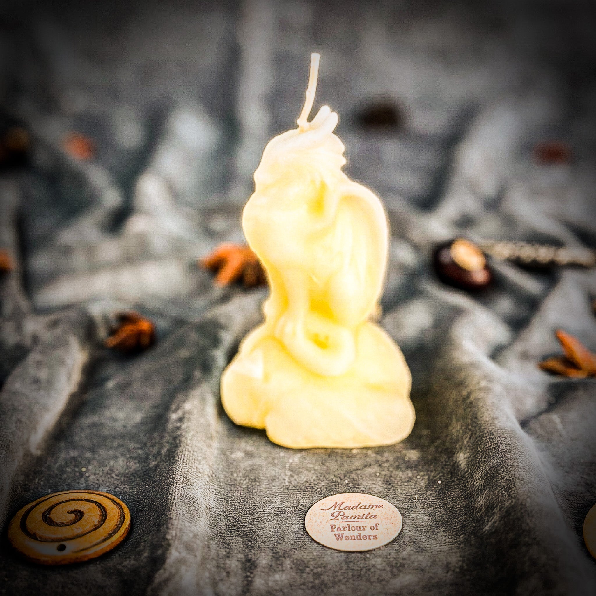 Beeswax Dragon of Protection Spell Candle - Guardian Magic, Power & Defense | Beeswax Candle | Wiccan Center