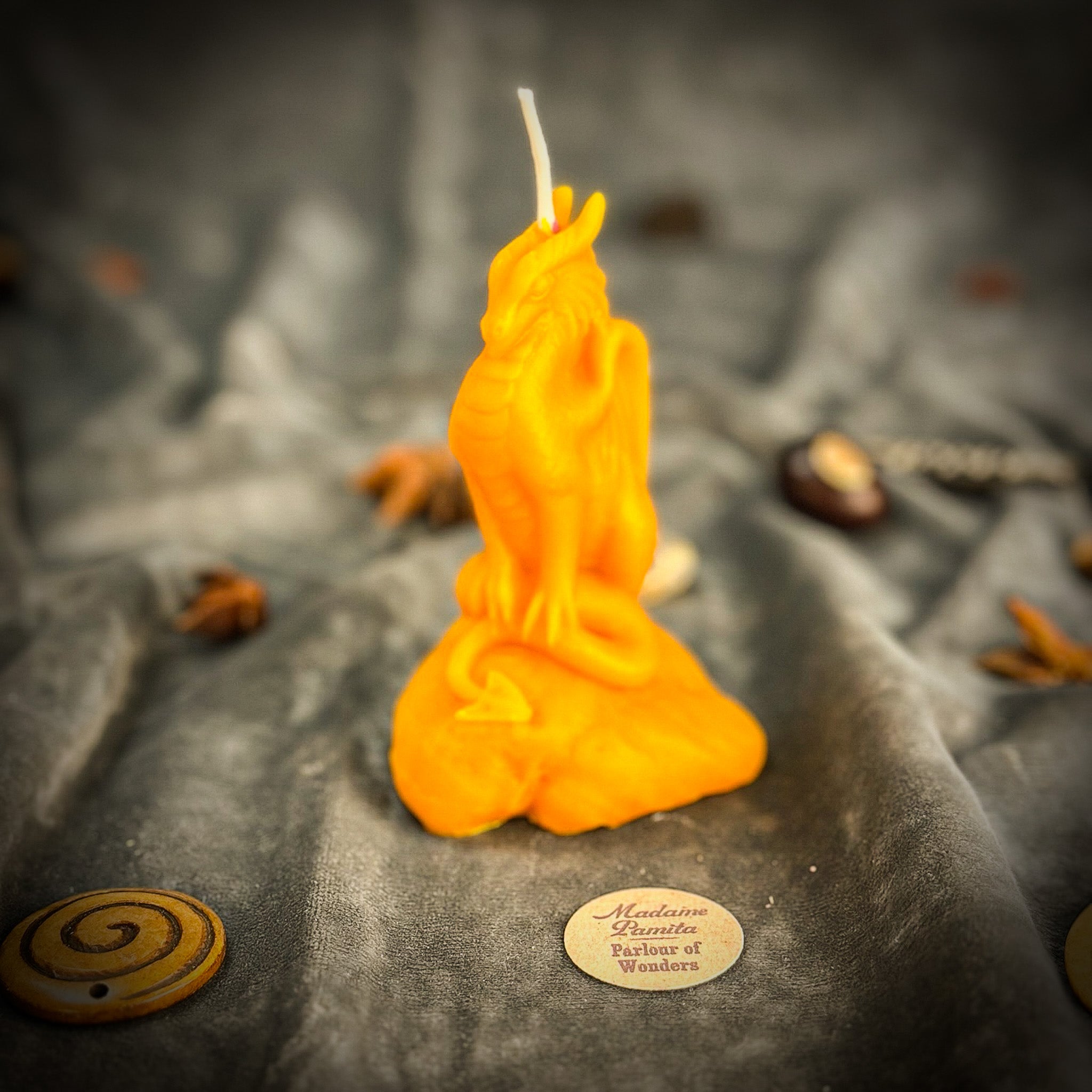 Beeswax Dragon of Protection Spell Candle - Guardian Magic, Power & Defense | Beeswax Candle | Wiccan Center