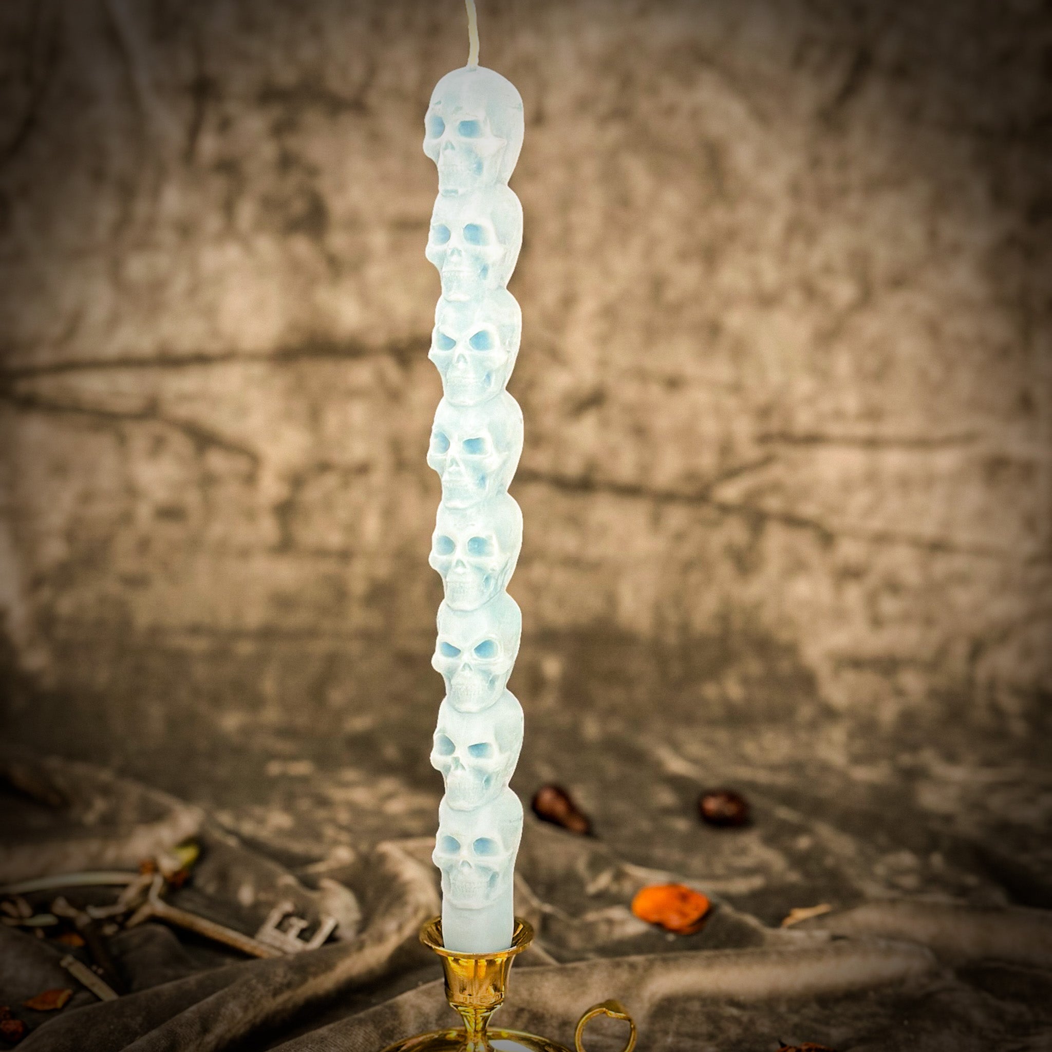 Eight Day Skull Taper Candle Spell Kit - Mind Influence & Ancestral Wisdom | Candle Spell Kit | Wiccan Center