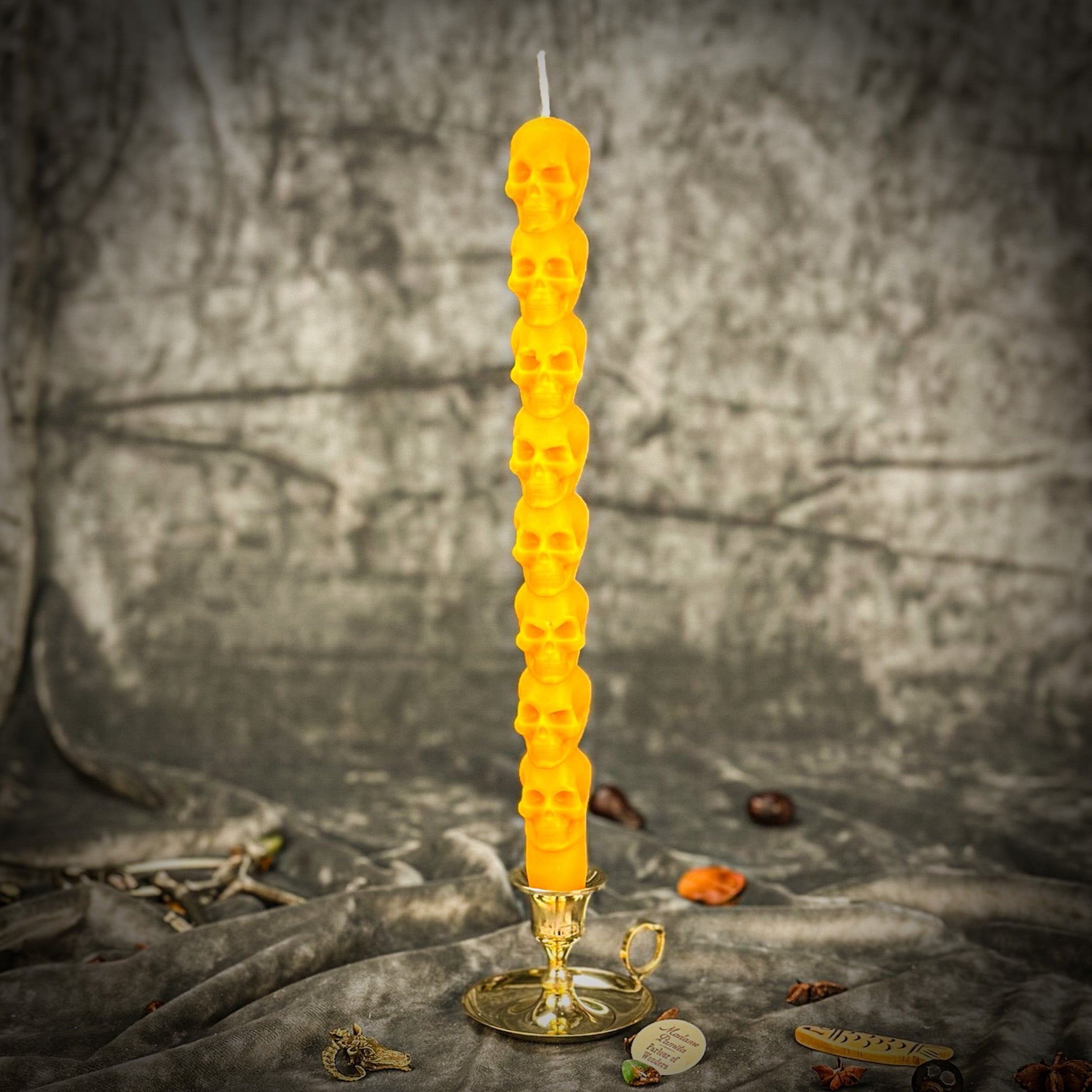 Eight Day Skull Taper Candle Spell Kit - Mind Influence & Ancestral Wisdom | Candle Spell Kit | Wiccan Center