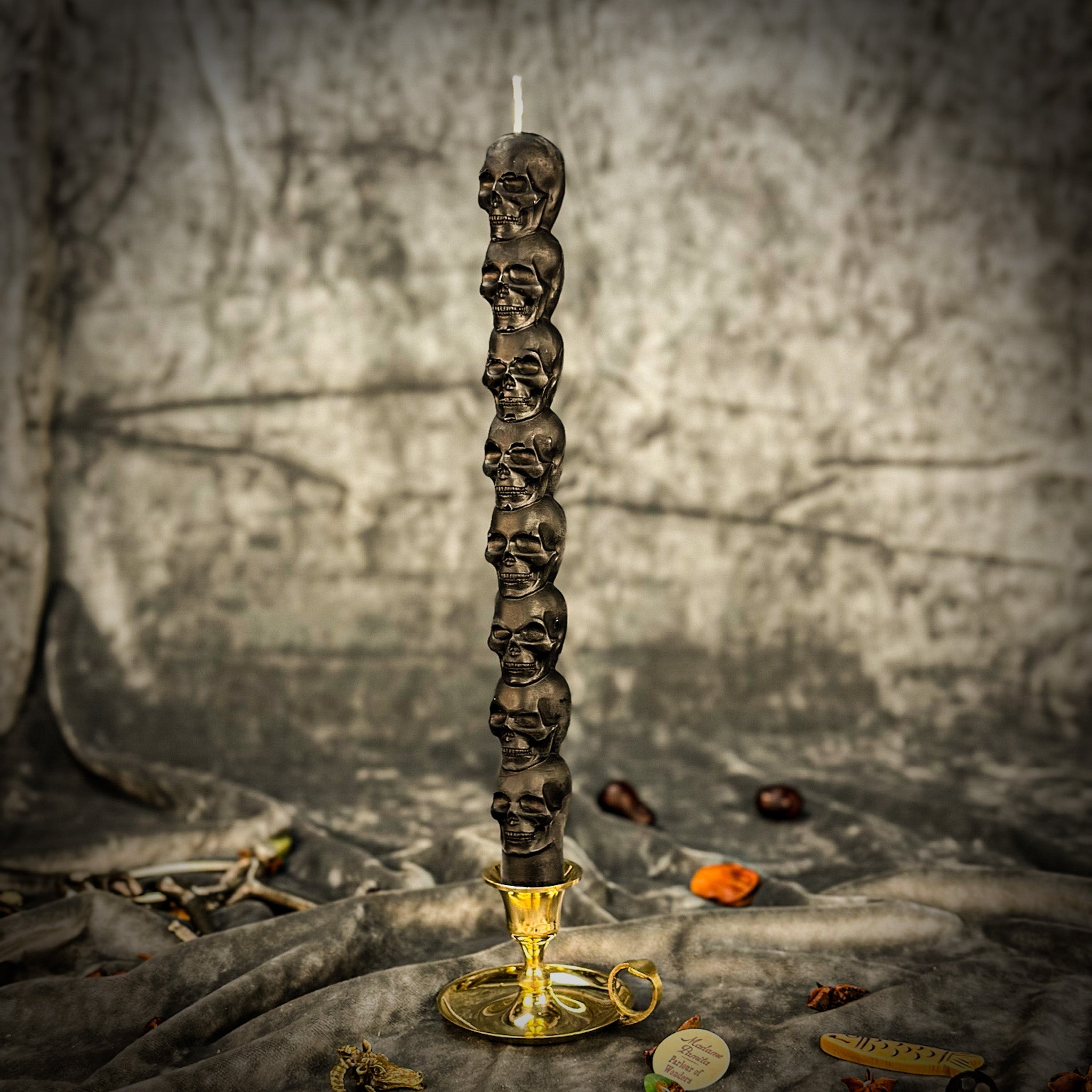 Eight Day Skull Taper Candle Spell Kit - Mind Influence & Ancestral Wisdom | Candle Spell Kit | Wiccan Center
