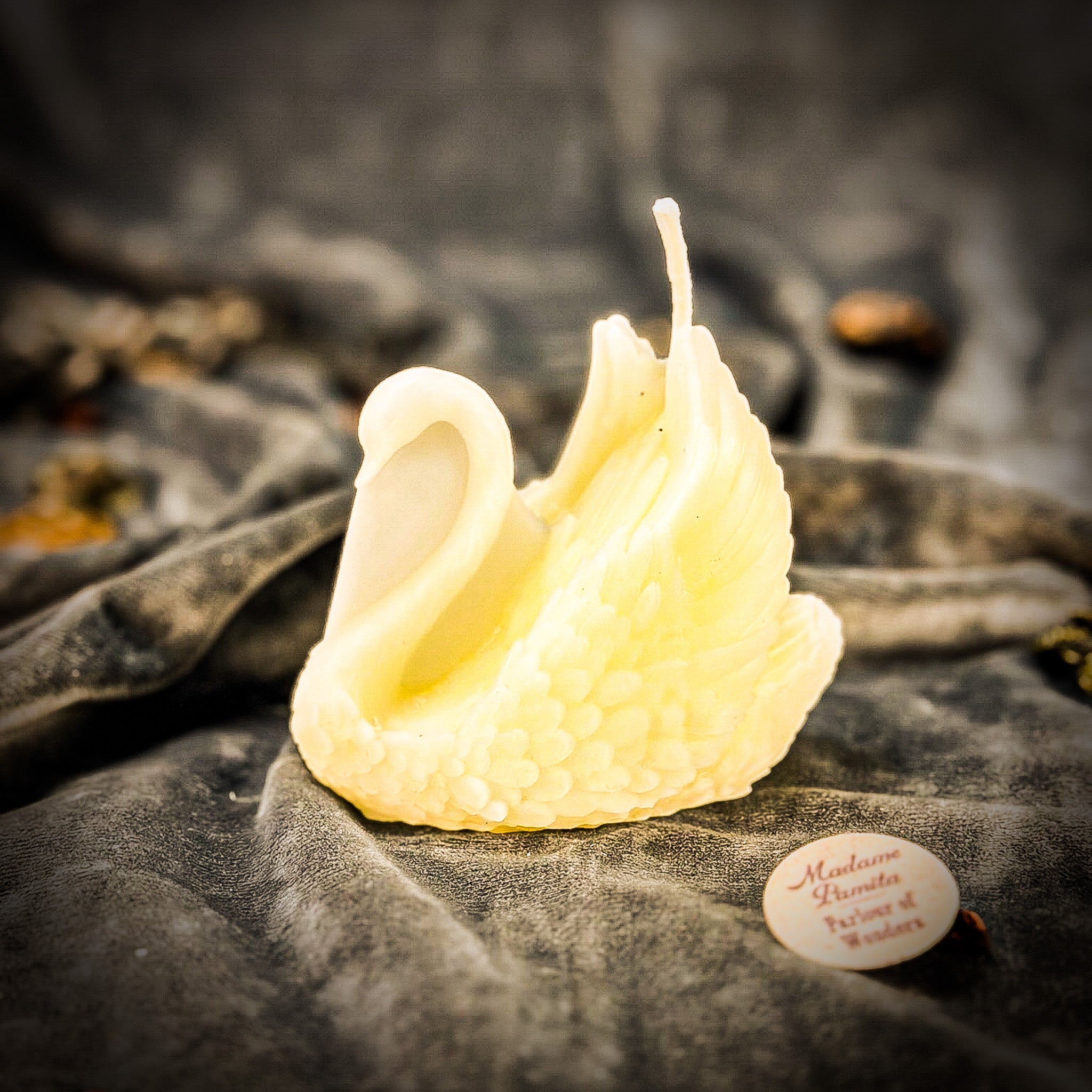 Beeswax Elegant Swan Spell Candle - Grace, Beauty & Lasting Love | Beeswax Candle | Wiccan Center
