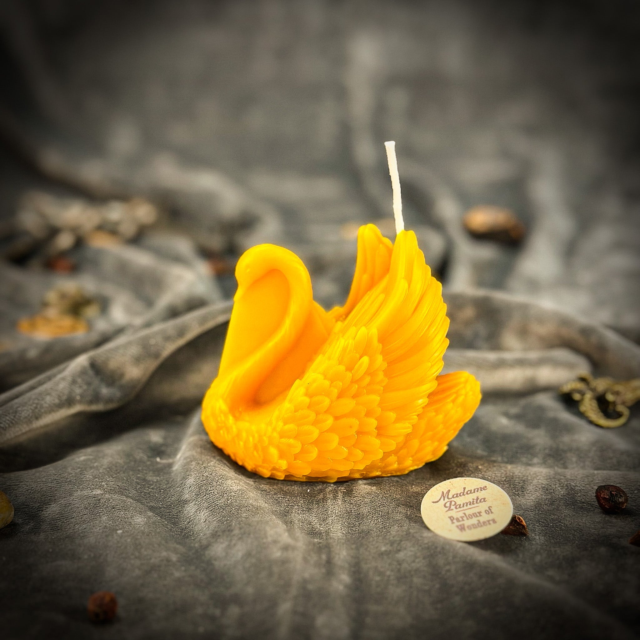 Beeswax Elegant Swan Spell Candle - Grace, Beauty & Lasting Love | Beeswax Candle | Wiccan Center