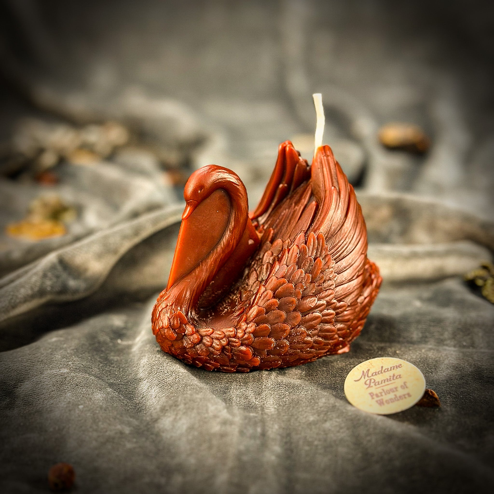 Beeswax Elegant Swan Spell Candle - Grace, Beauty & Lasting Love | Beeswax Candle | Wiccan Center