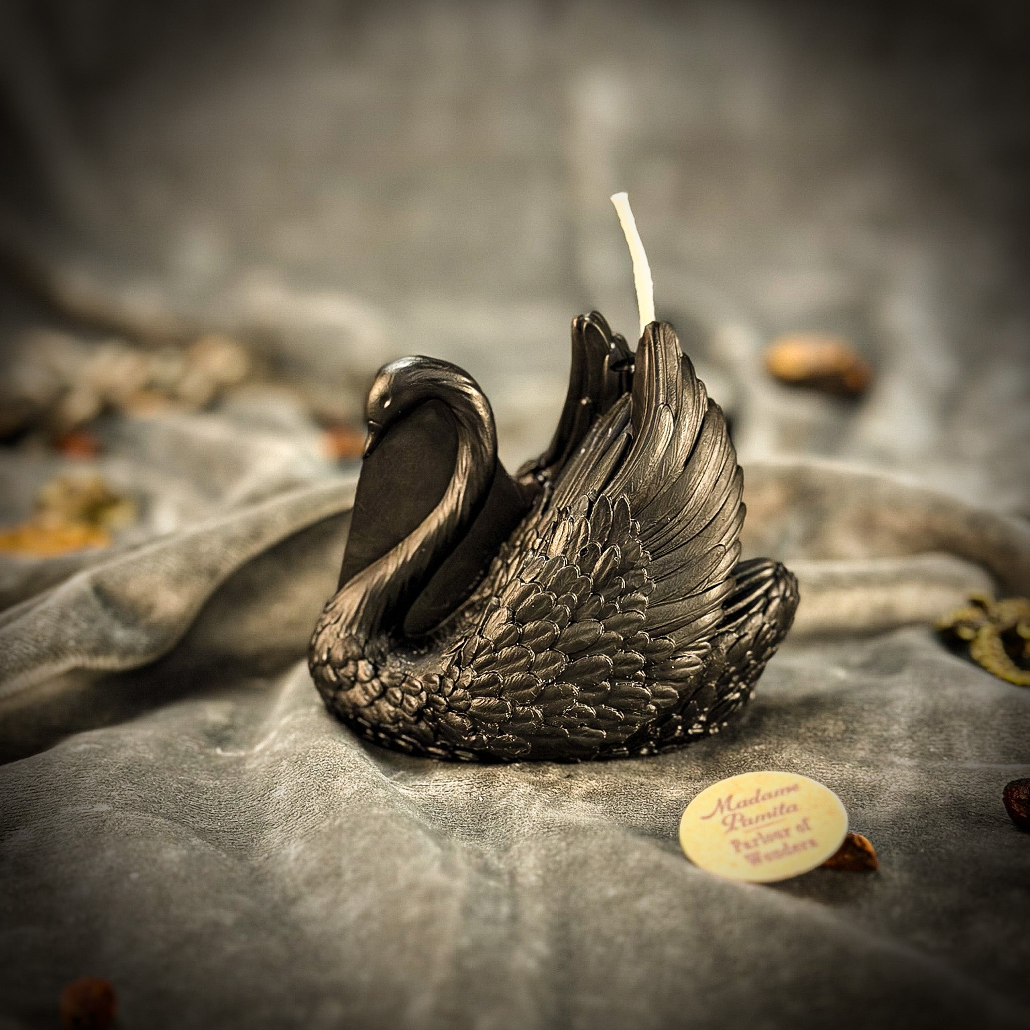 Beeswax Elegant Swan Spell Candle - Grace, Beauty & Lasting Love | Beeswax Candle | Wiccan Center