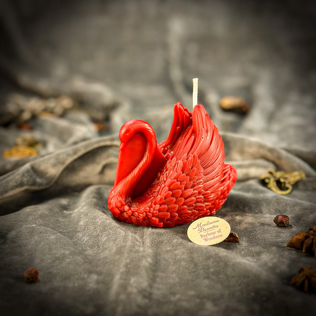 Beeswax Elegant Swan Spell Candle - Grace, Beauty & Lasting Love | Beeswax Candle | Wiccan Center