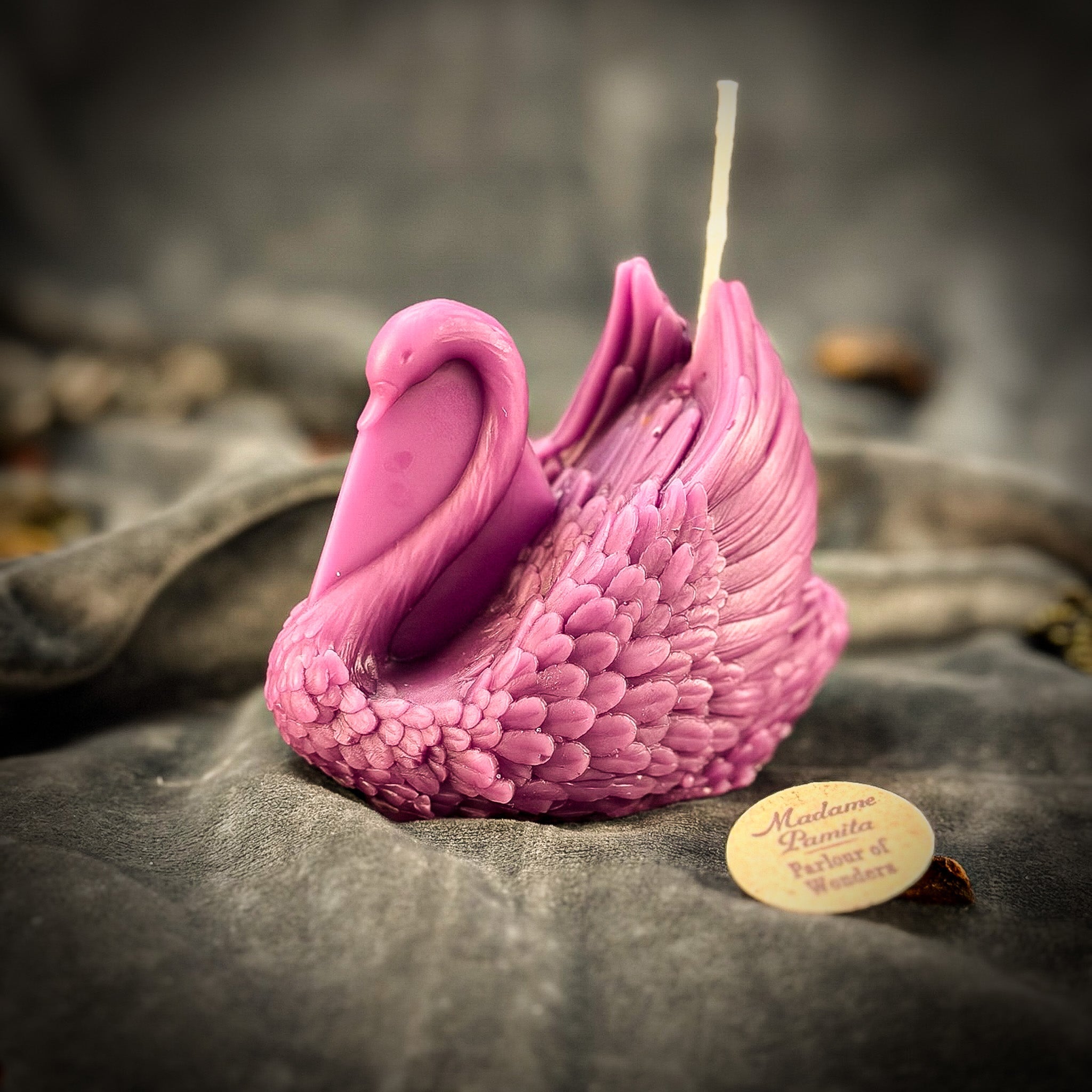 Beeswax Elegant Swan Spell Candle - Grace, Beauty & Lasting Love | Beeswax Candle | Wiccan Center