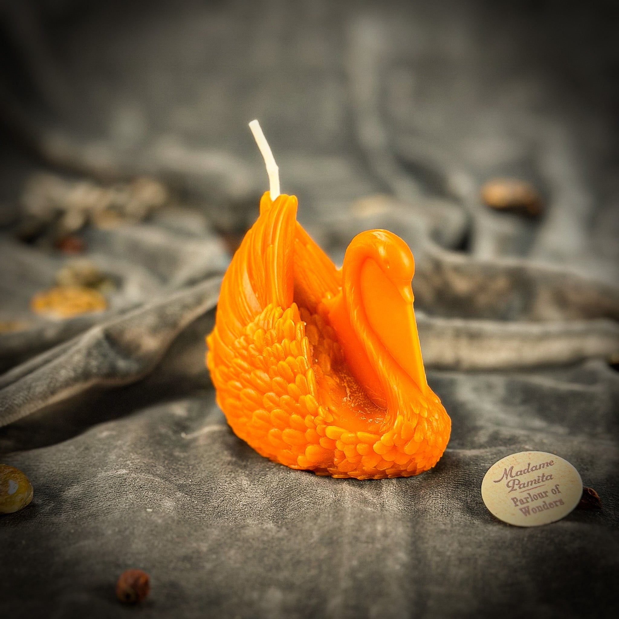 Beeswax Elegant Swan Spell Candle - Grace, Beauty & Lasting Love | Beeswax Candle | Wiccan Center
