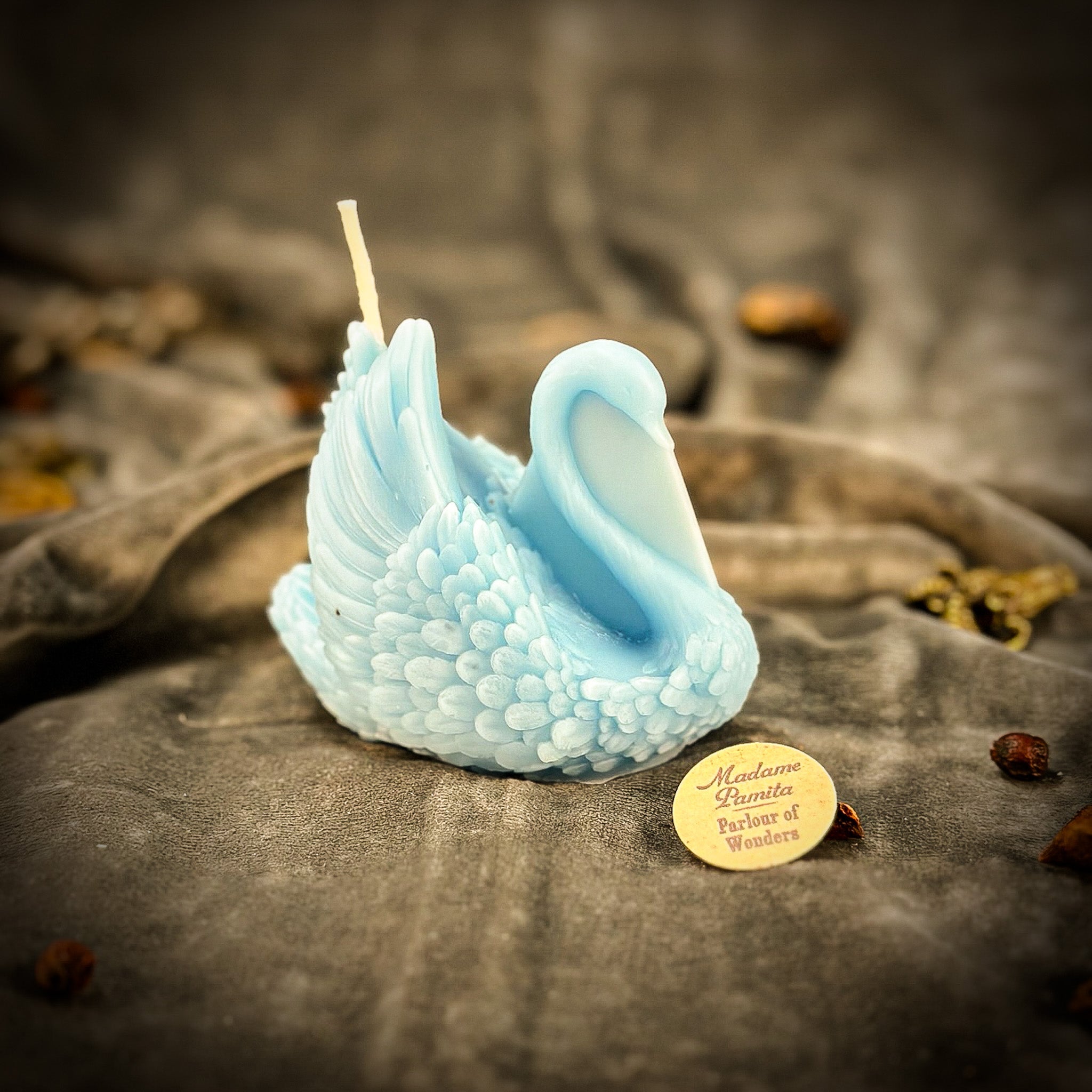 Beeswax Elegant Swan Spell Candle - Grace, Beauty & Lasting Love | Beeswax Candle | Wiccan Center