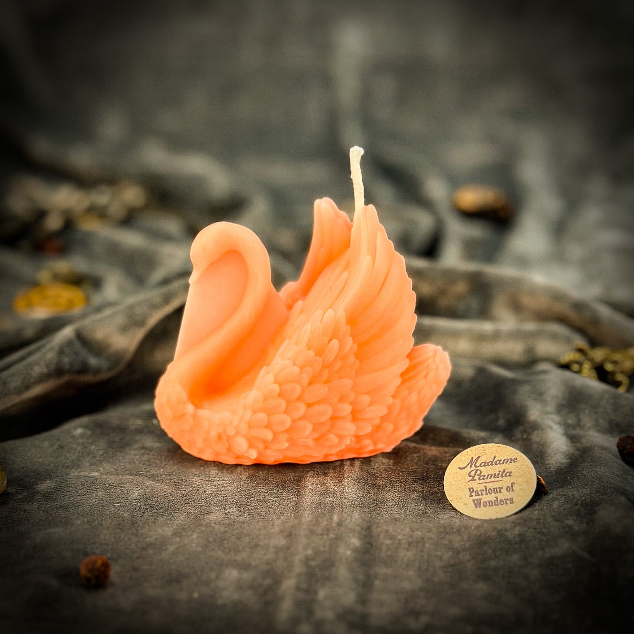 Beeswax Elegant Swan Spell Candle - Grace, Beauty & Lasting Love | Beeswax Candle | Wiccan Center