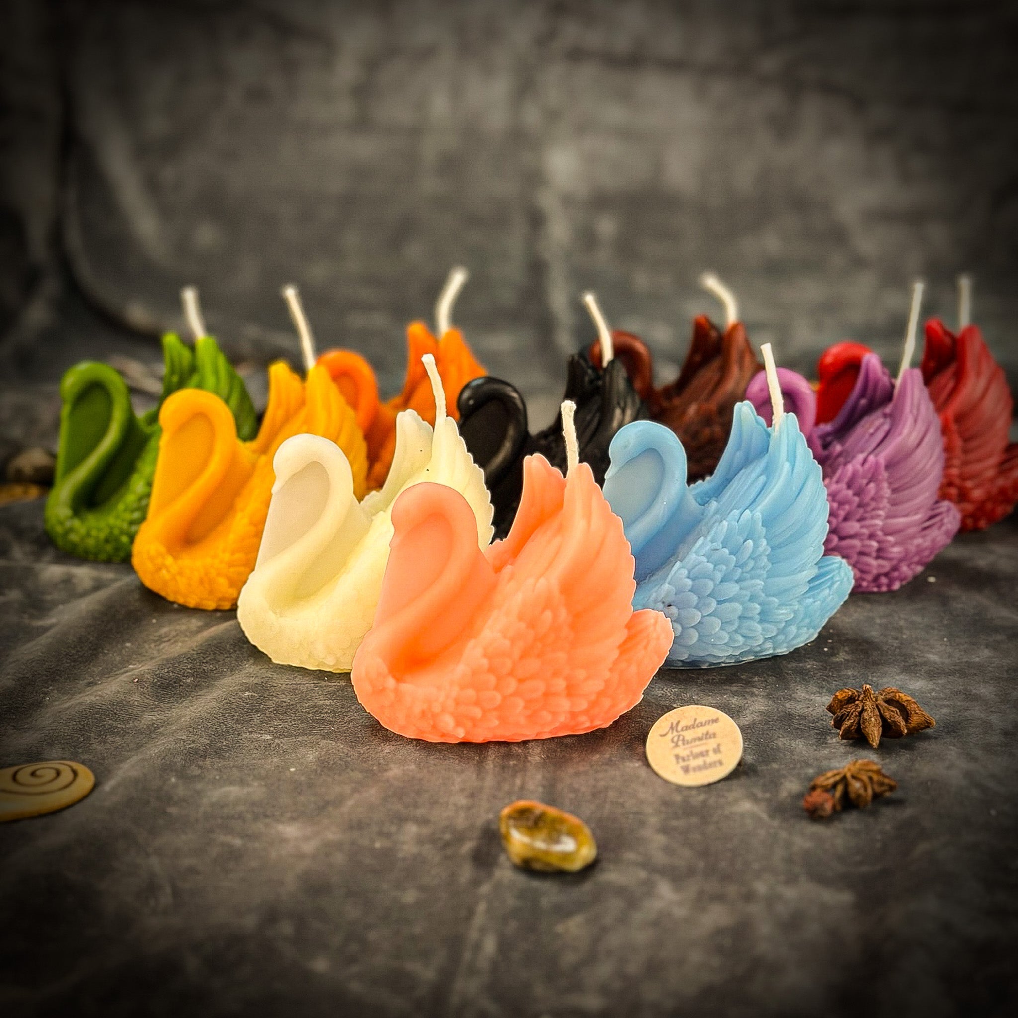 Beeswax Elegant Swan Spell Candle - Grace, Beauty & Lasting Love | Beeswax Candle | Wiccan Center