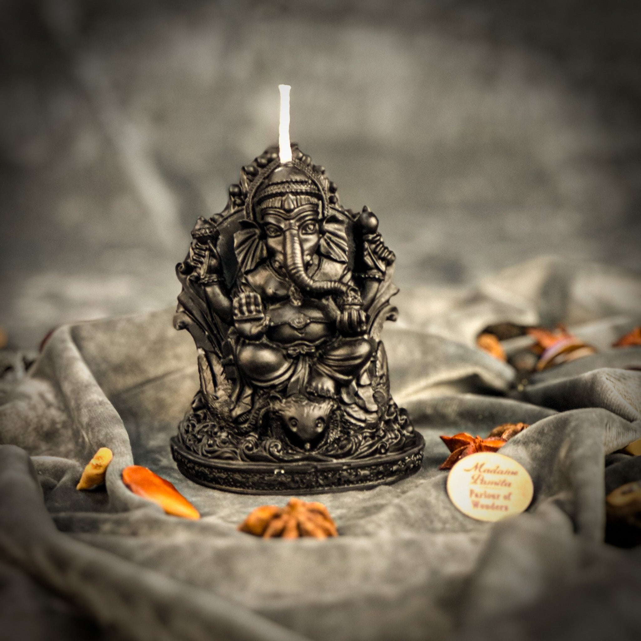 Beeswax Ganesha Spell Candle - Obstacle Removal & Success Magic | Beeswax Candle | Wiccan Center