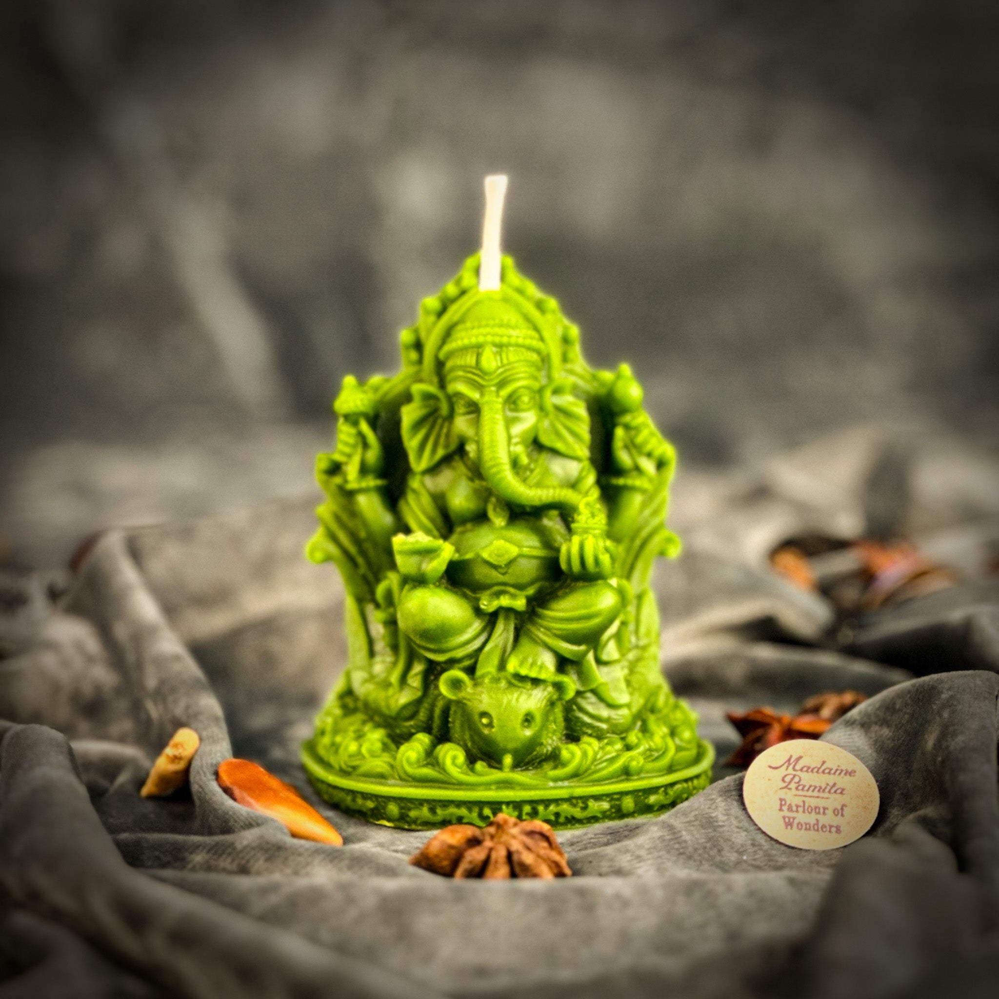 Beeswax Ganesha Spell Candle - Obstacle Removal & Success Magic | Beeswax Candle | Wiccan Center