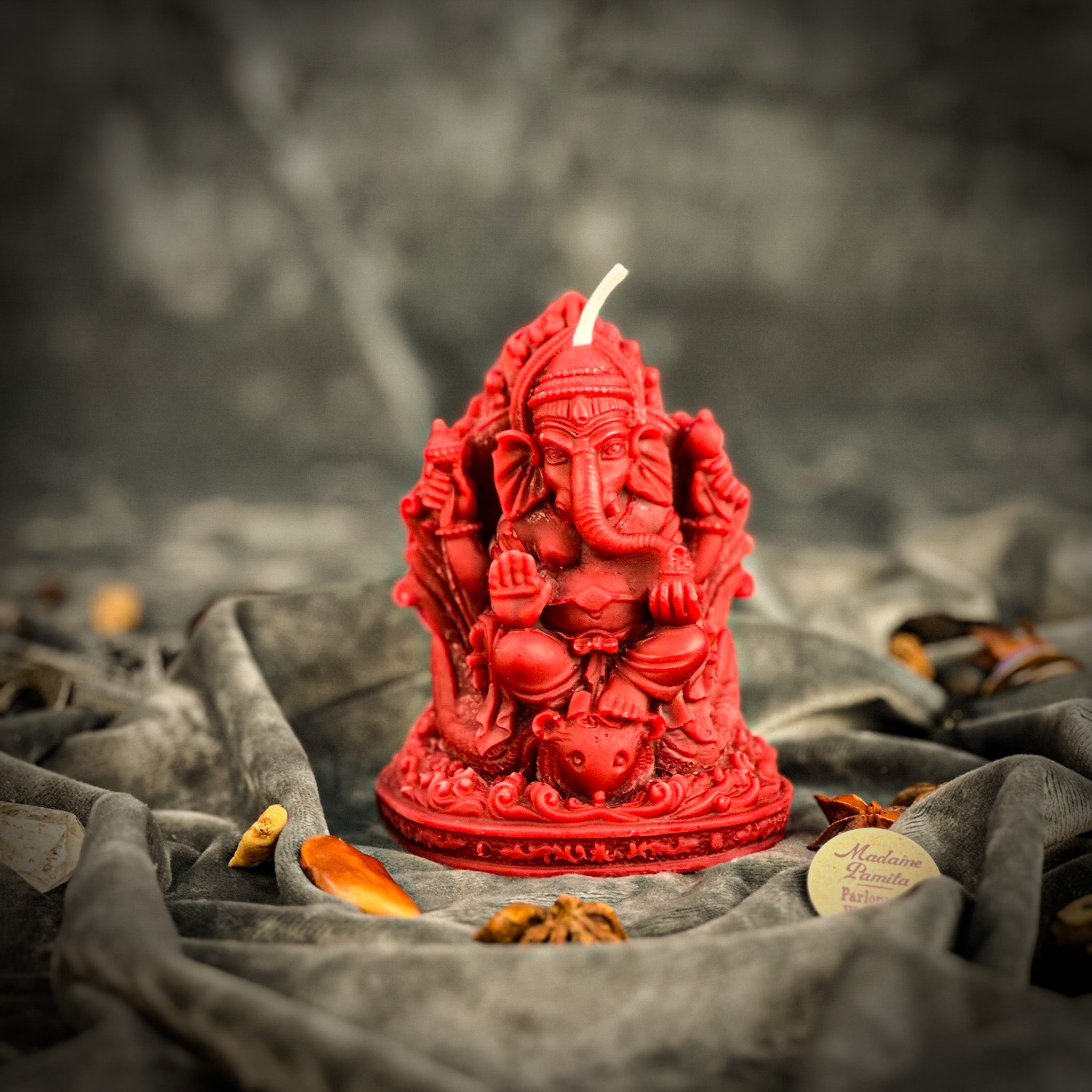 Beeswax Ganesha Spell Candle - Obstacle Removal & Success Magic | Beeswax Candle | Wiccan Center
