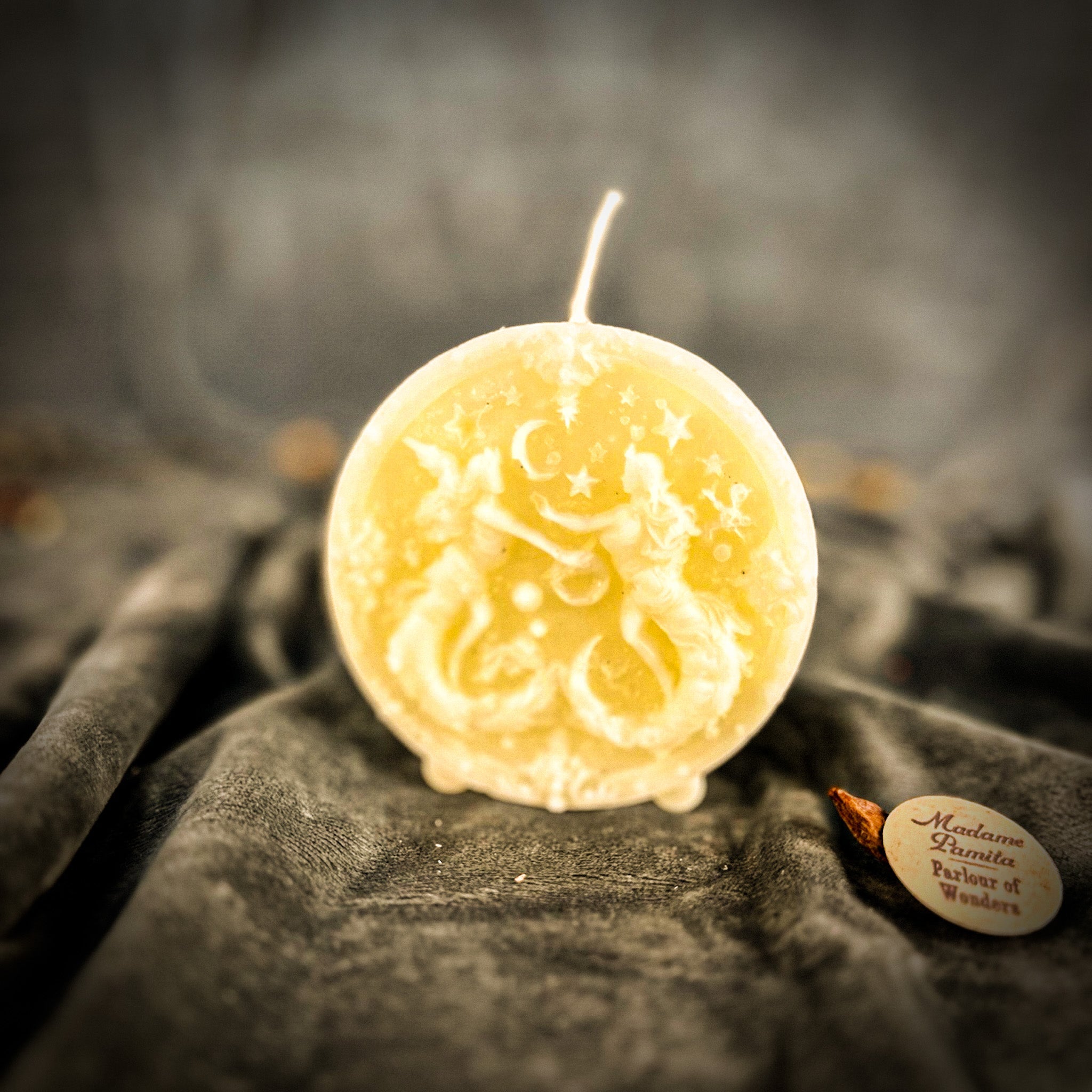 Beeswax Gemini Twins Zodiac Spell Candle - Communication, Creativity & Adaptability | Beeswax Candle | Wiccan Center