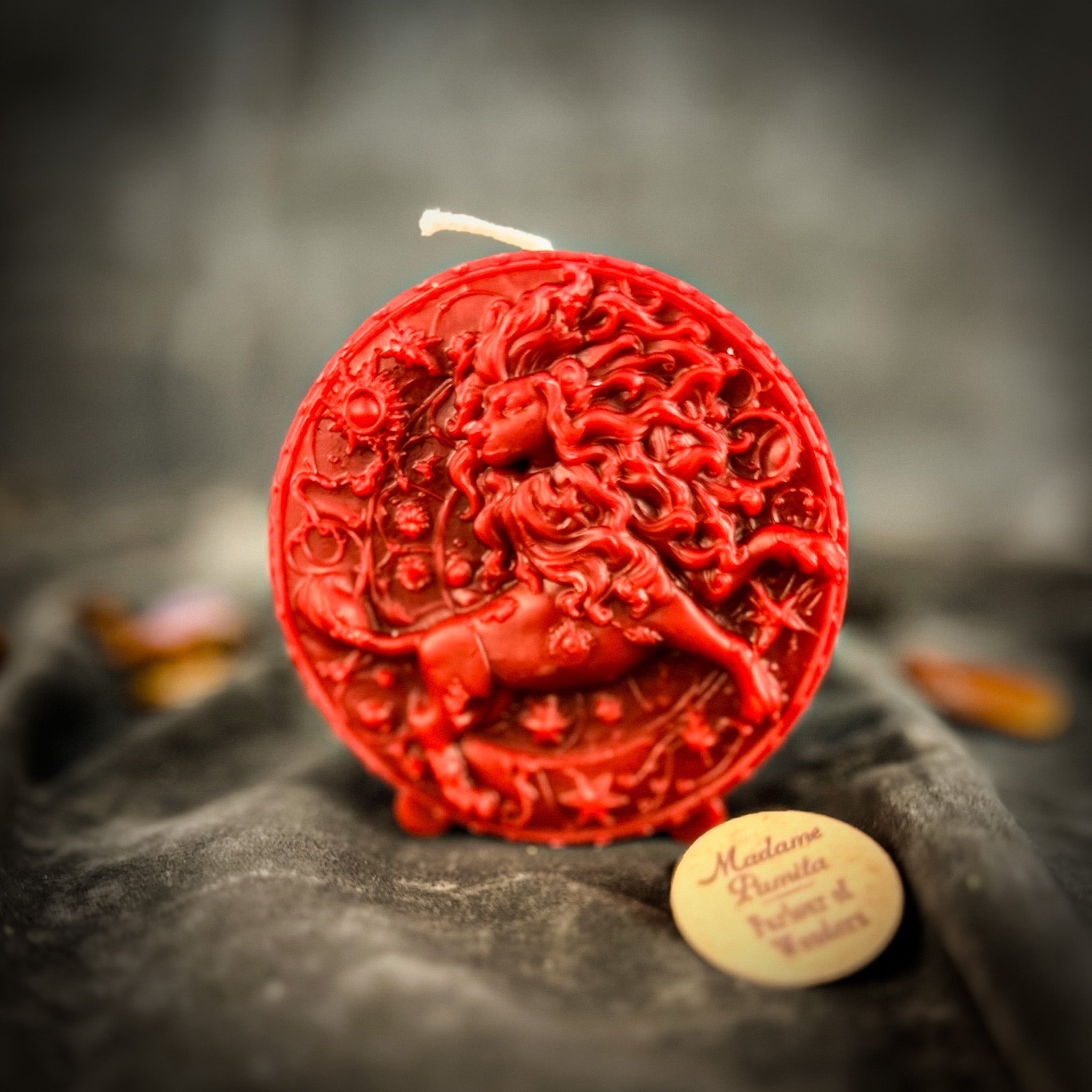 Beeswax Leo Lion Zodiac Spell Candle - Creativity, Confidence & Leadership | Beeswax Candle | Wiccan Center