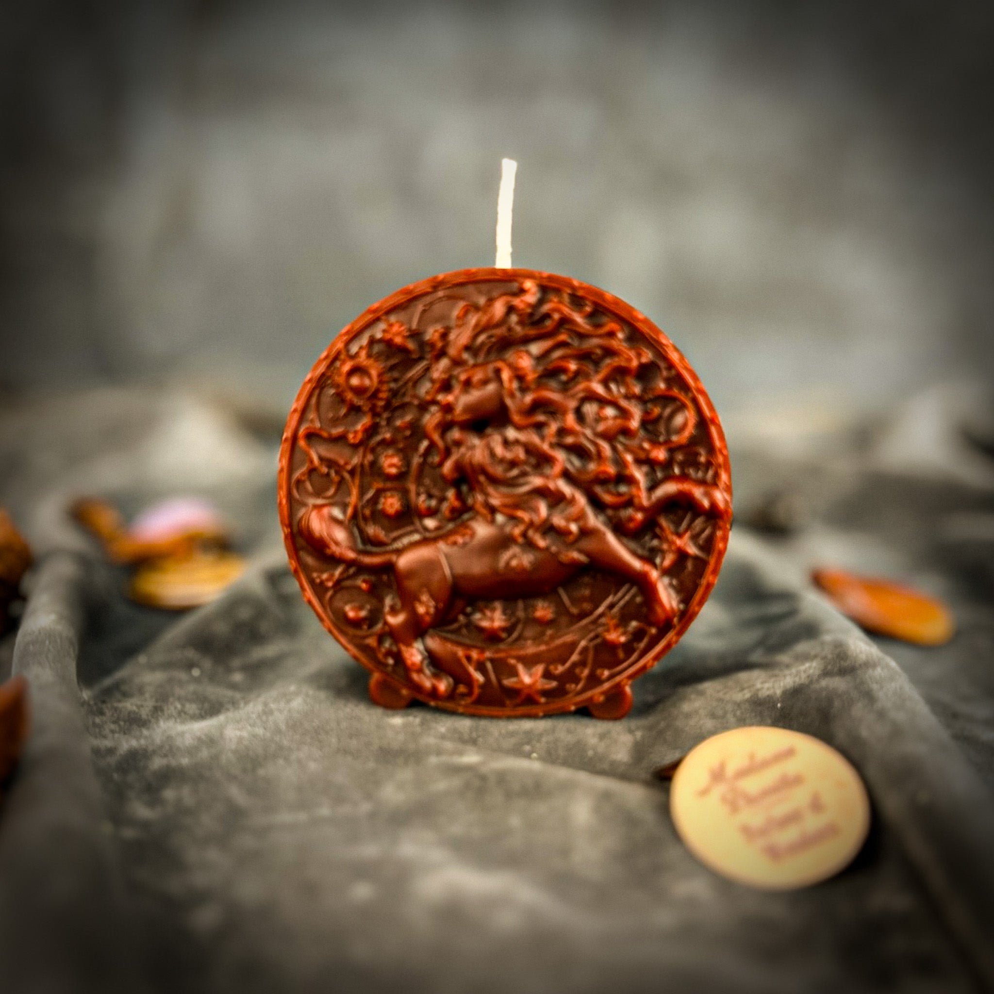 Beeswax Leo Lion Zodiac Spell Candle - Creativity, Confidence & Leadership | Beeswax Candle | Wiccan Center