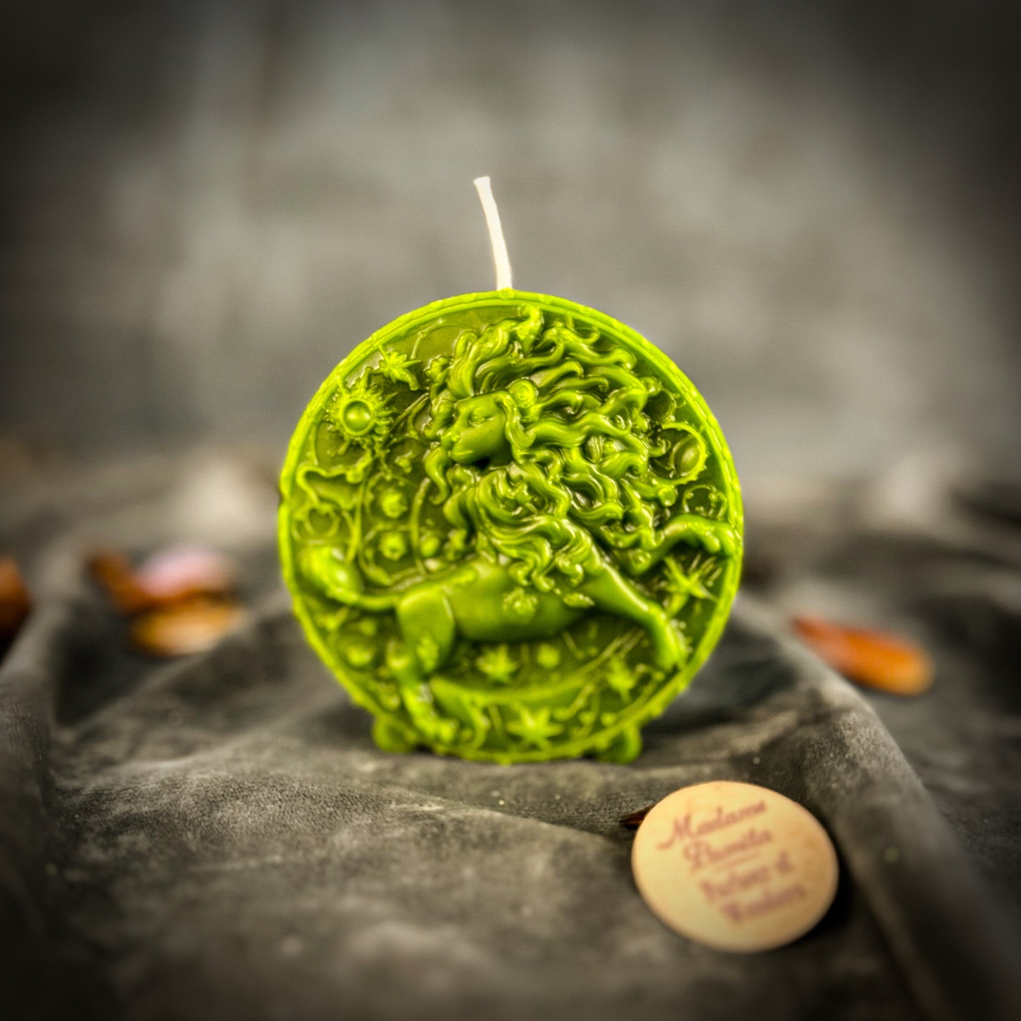 Beeswax Leo Lion Zodiac Spell Candle - Creativity, Confidence & Leadership | Beeswax Candle | Wiccan Center
