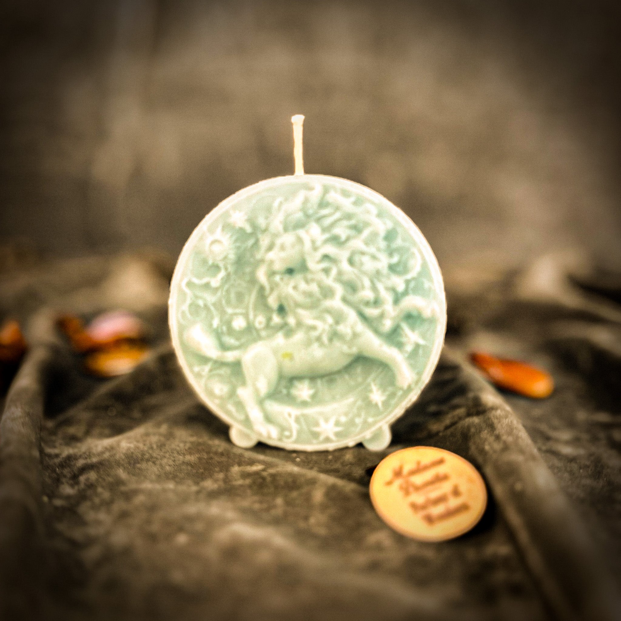 Beeswax Leo Lion Zodiac Spell Candle - Creativity, Confidence & Leadership | Beeswax Candle | Wiccan Center