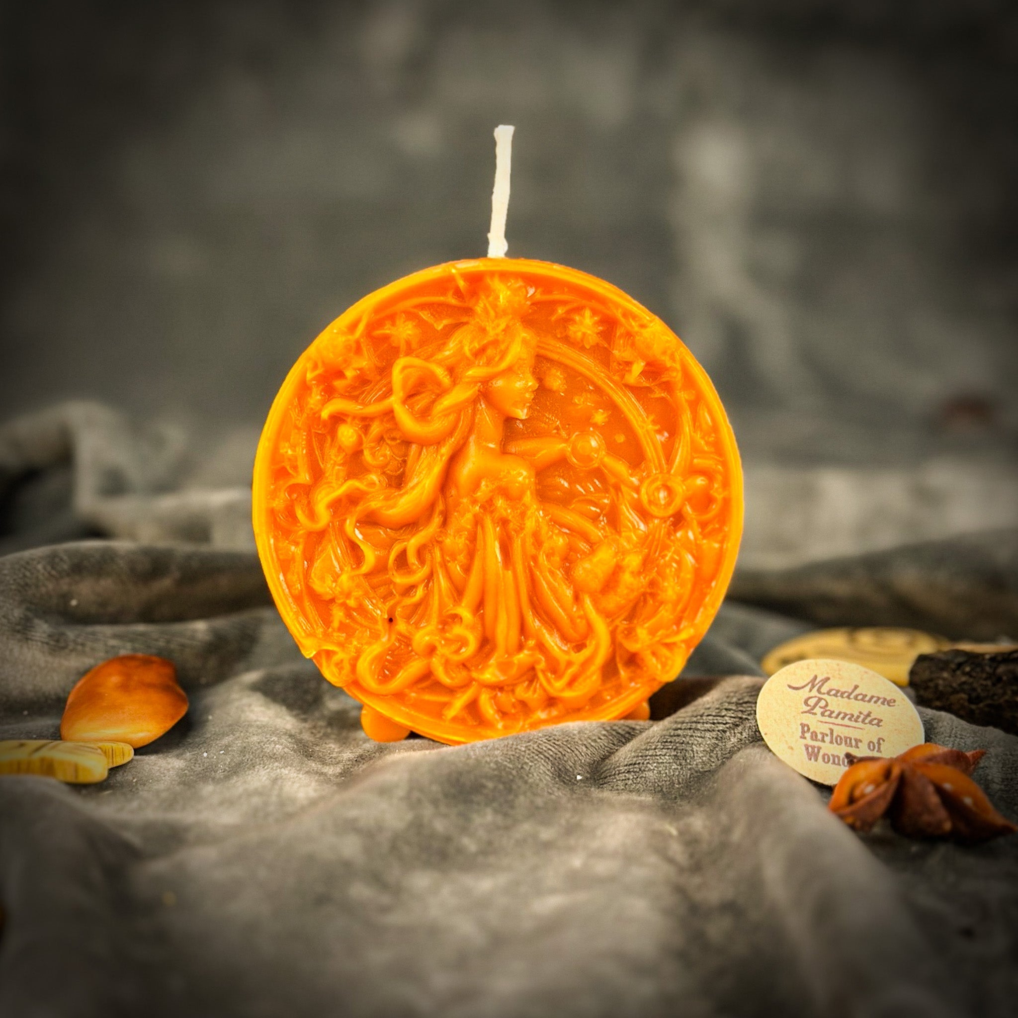 Beeswax Libra Scales Zodiac Spell Candle - Balance, Harmony & Love | Beeswax Candle | Wiccan Center