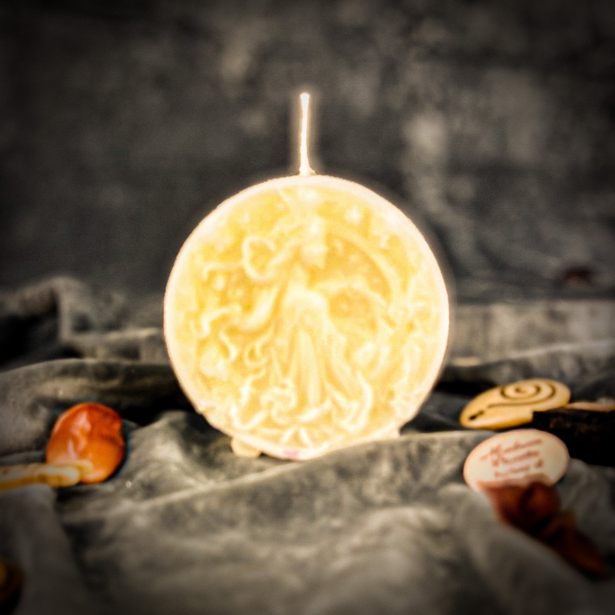 Beeswax Libra Scales Zodiac Spell Candle - Balance, Harmony & Love | Beeswax Candle | Wiccan Center