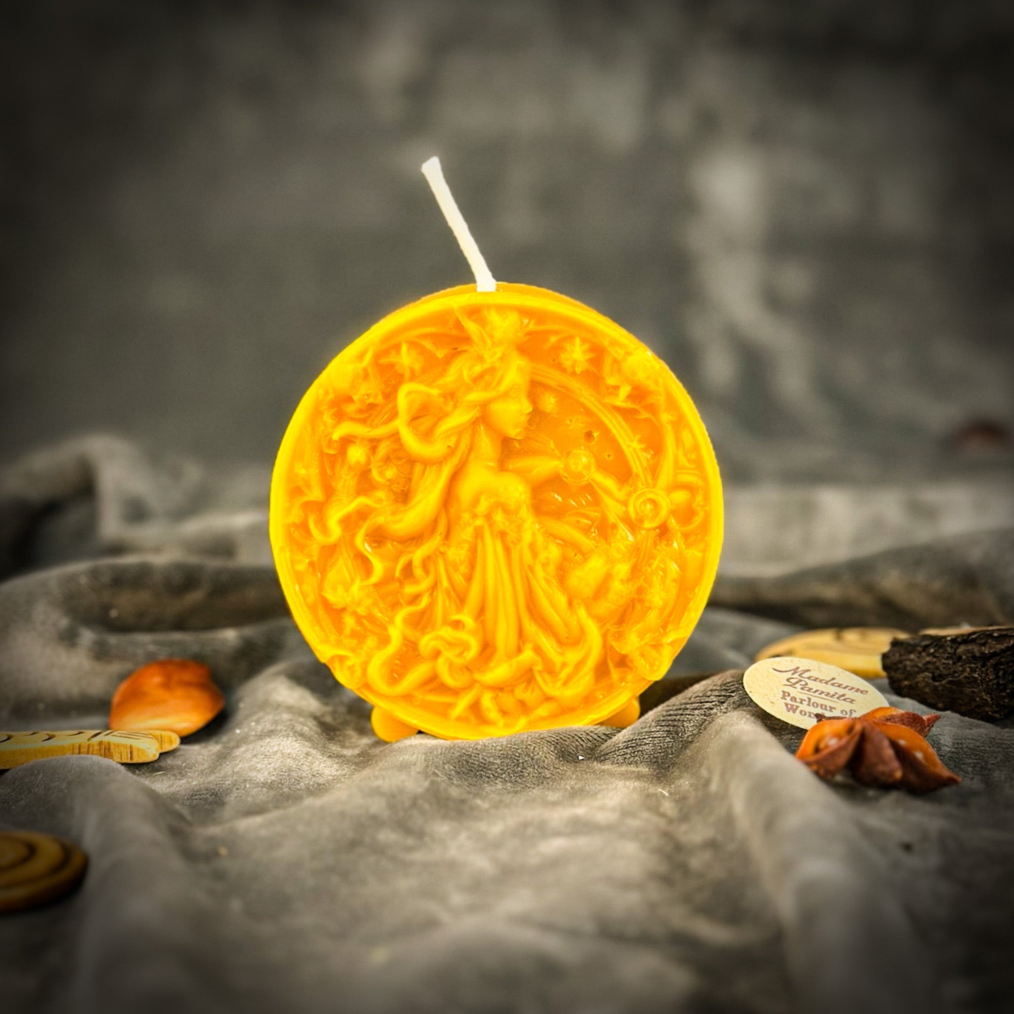 Beeswax Libra Scales Zodiac Spell Candle - Balance, Harmony & Love | Beeswax Candle | Wiccan Center