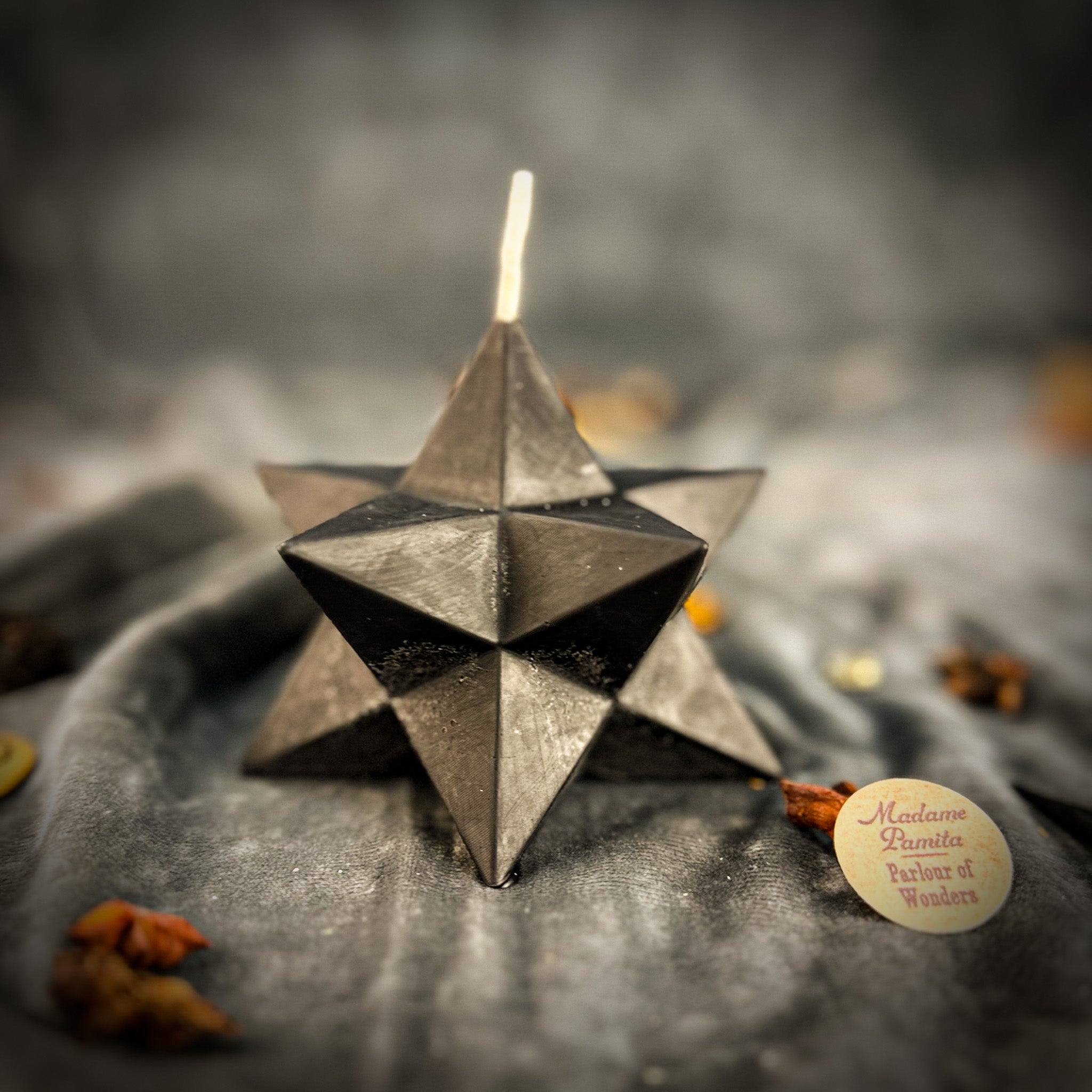 Beeswax Pentagram Merkaba Spell Candle - Protection, Ascension & Sacred Geometry | Beeswax Candle | Wiccan Center