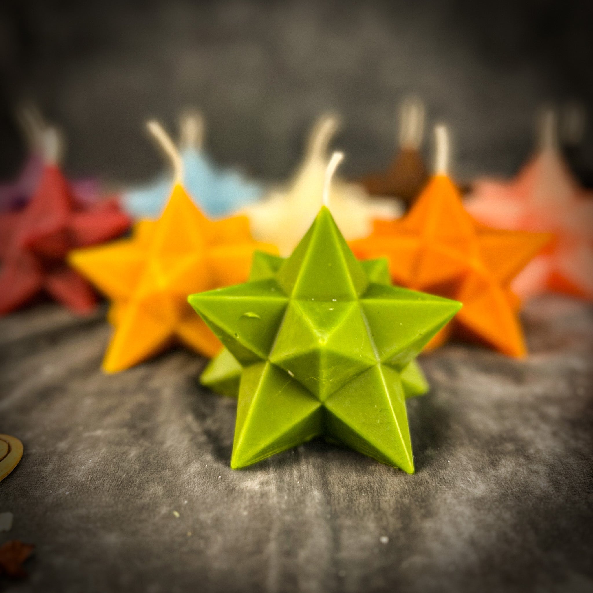 Beeswax Pentagram Merkaba Spell Candle - Protection, Ascension & Sacred Geometry | Beeswax Candle | Wiccan Center